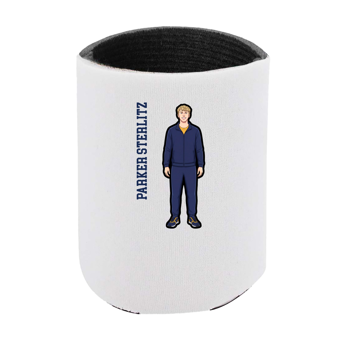 Can Holder — Name Vertical in White