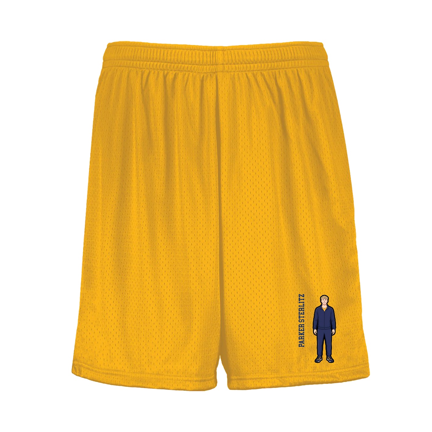 Shorts — Name Vertical in Gold