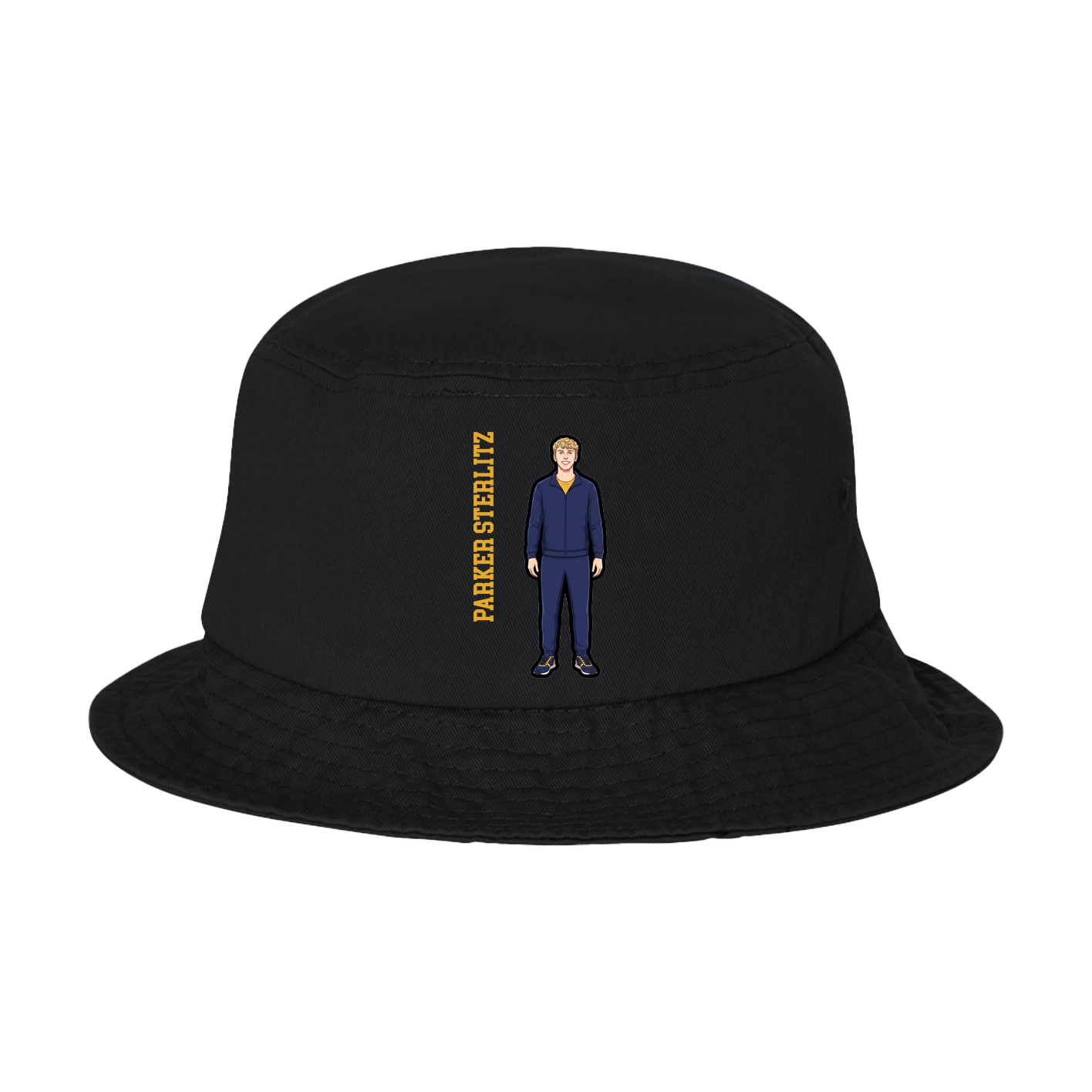 Bucket Cap — Name Vertical in Black