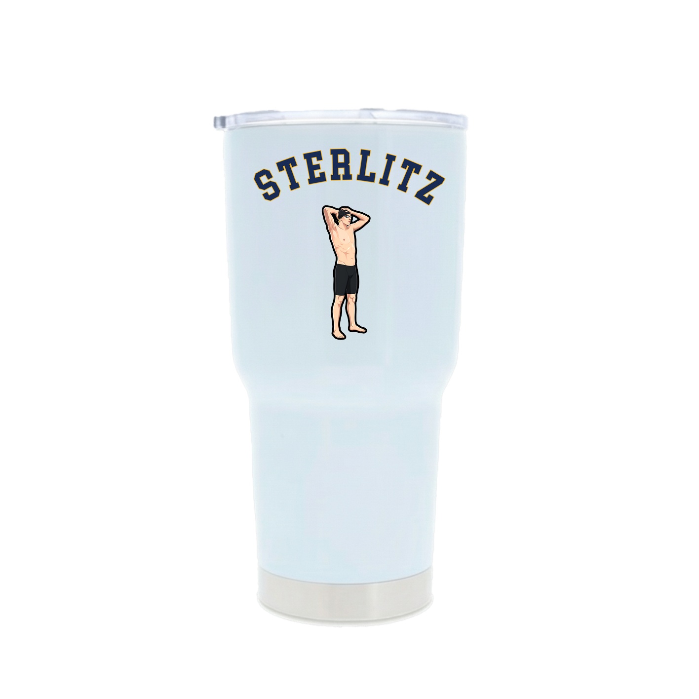 30oz Stainless Steel Tumbler — Shirsey Arch in White