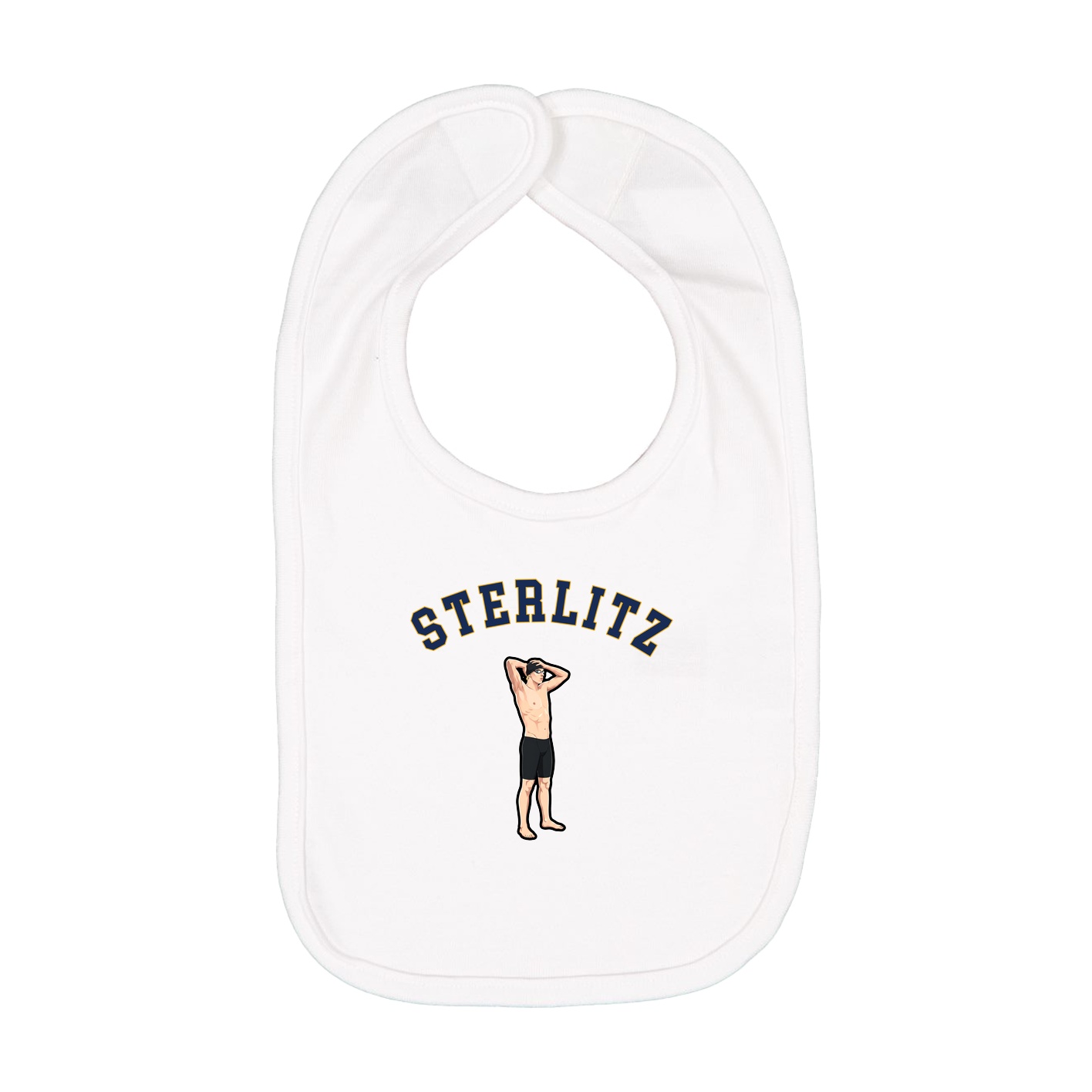 Infant Bib — Shirsey Arch in White