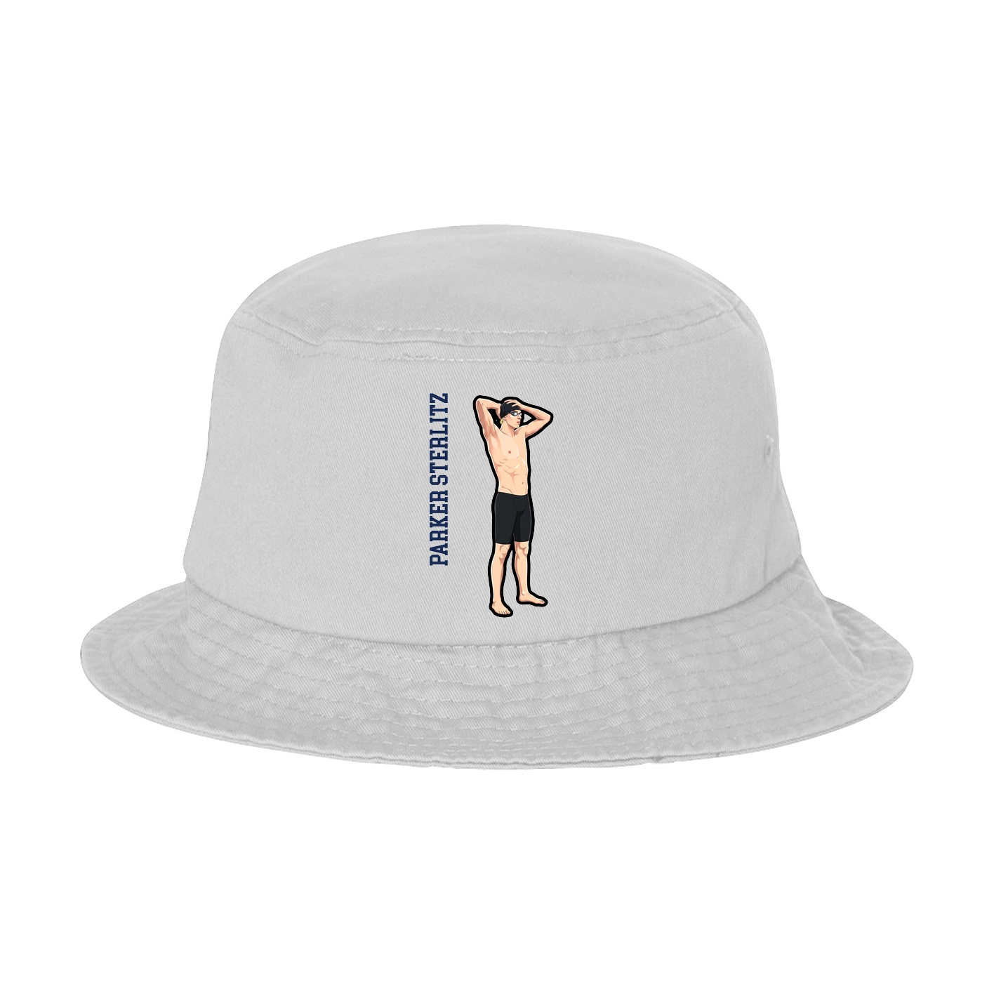 Bucket Cap — Name Vertical in White