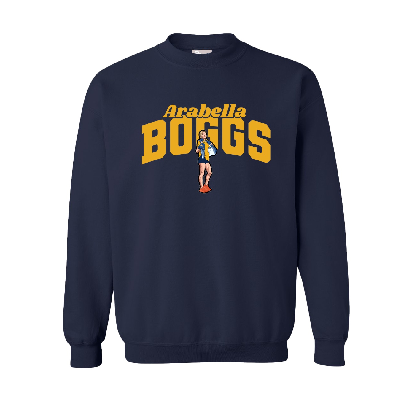 Fleece Crew — Signature Arch in Navy