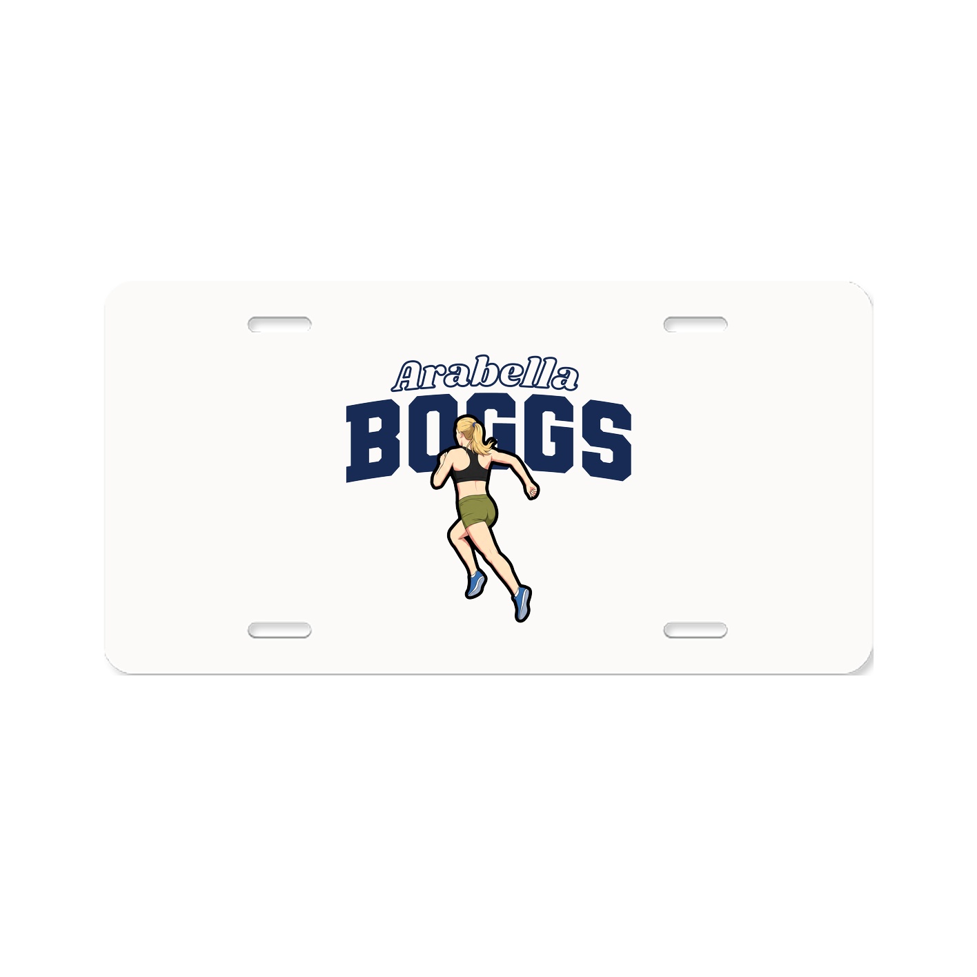 License Plate — Name Arch in Classic