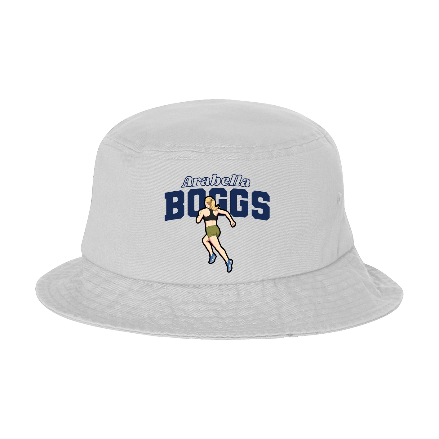 Bucket Cap — Name Arch in White