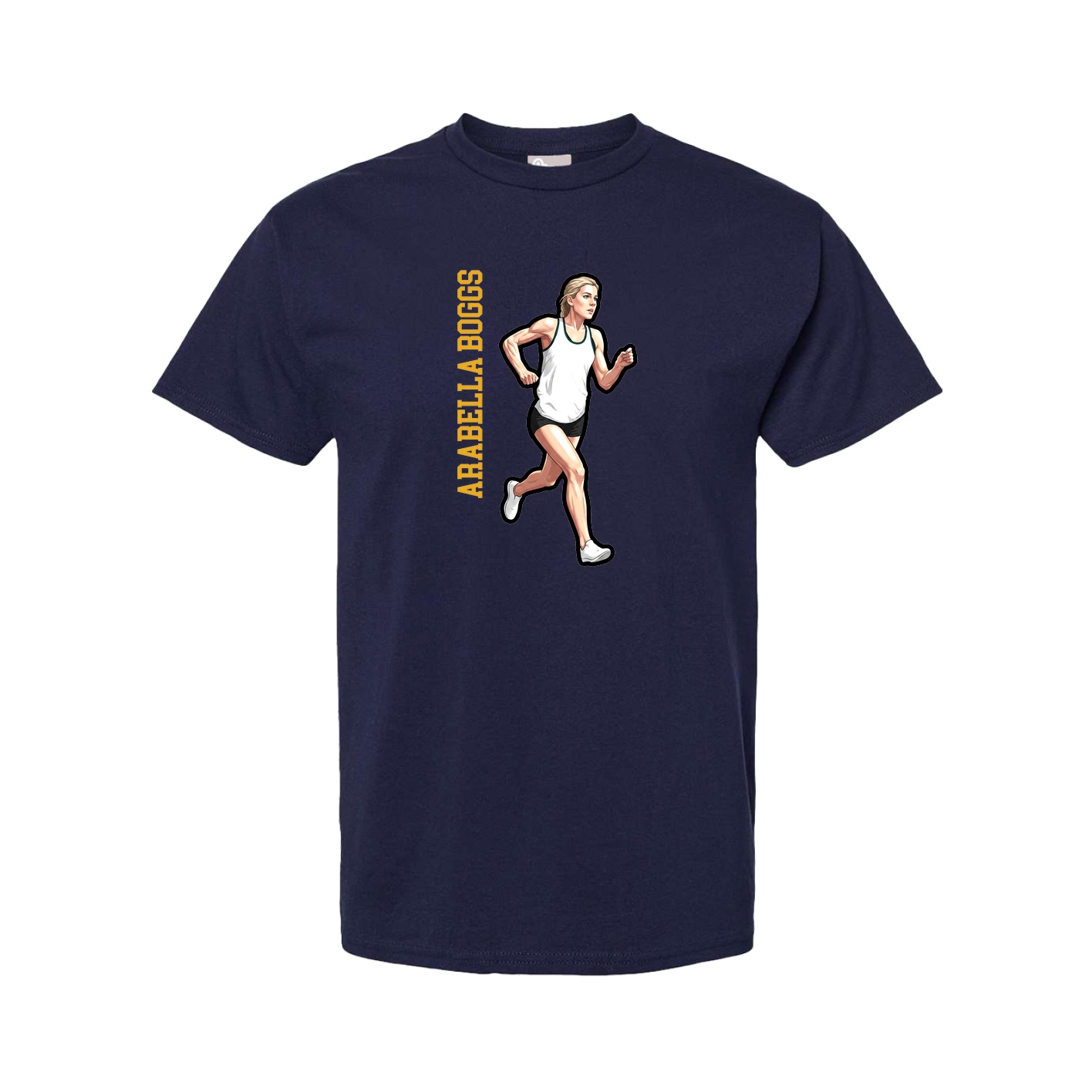 Youth Tee — Name Vertical in Navy