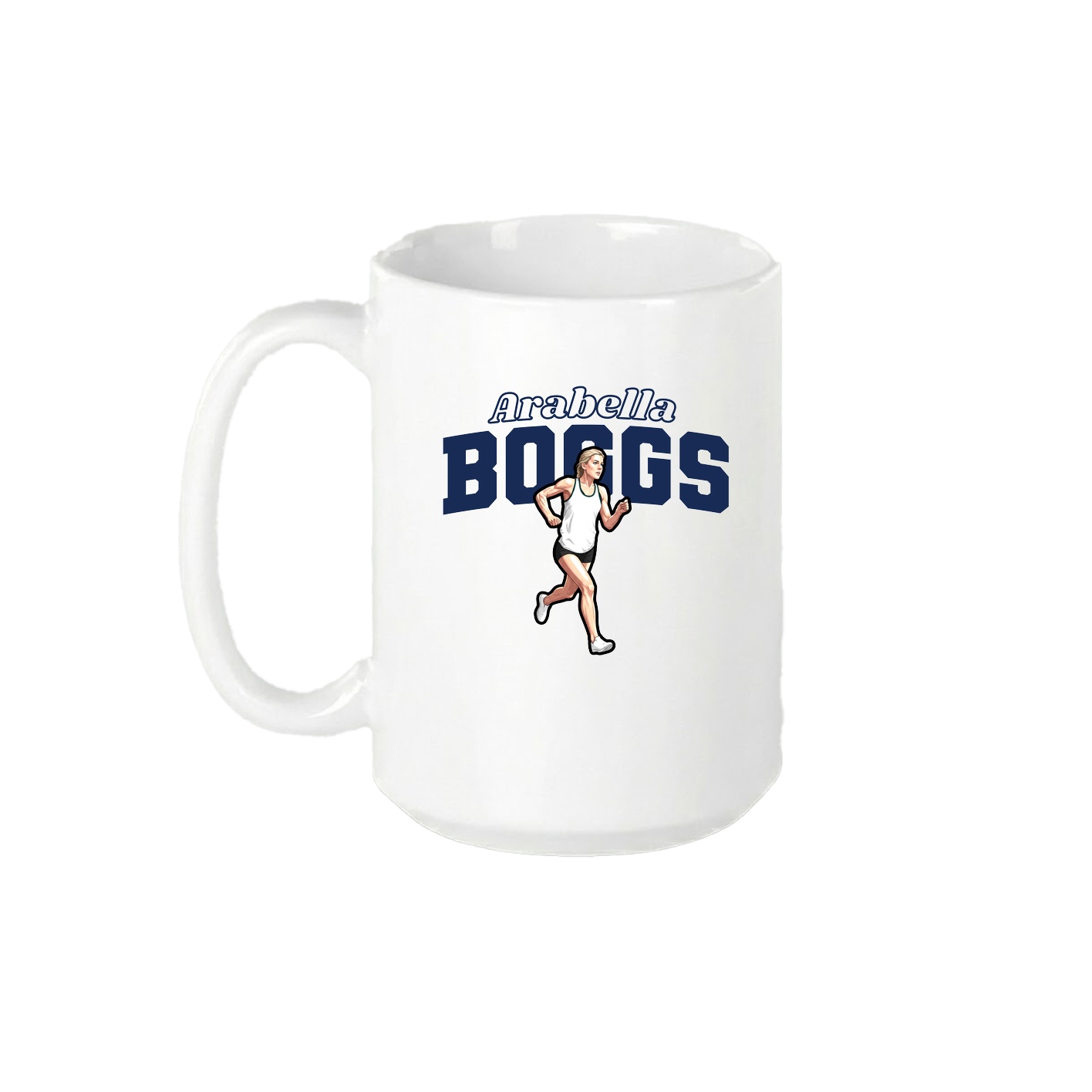 15oz Coffee Mug — Name Arch in White