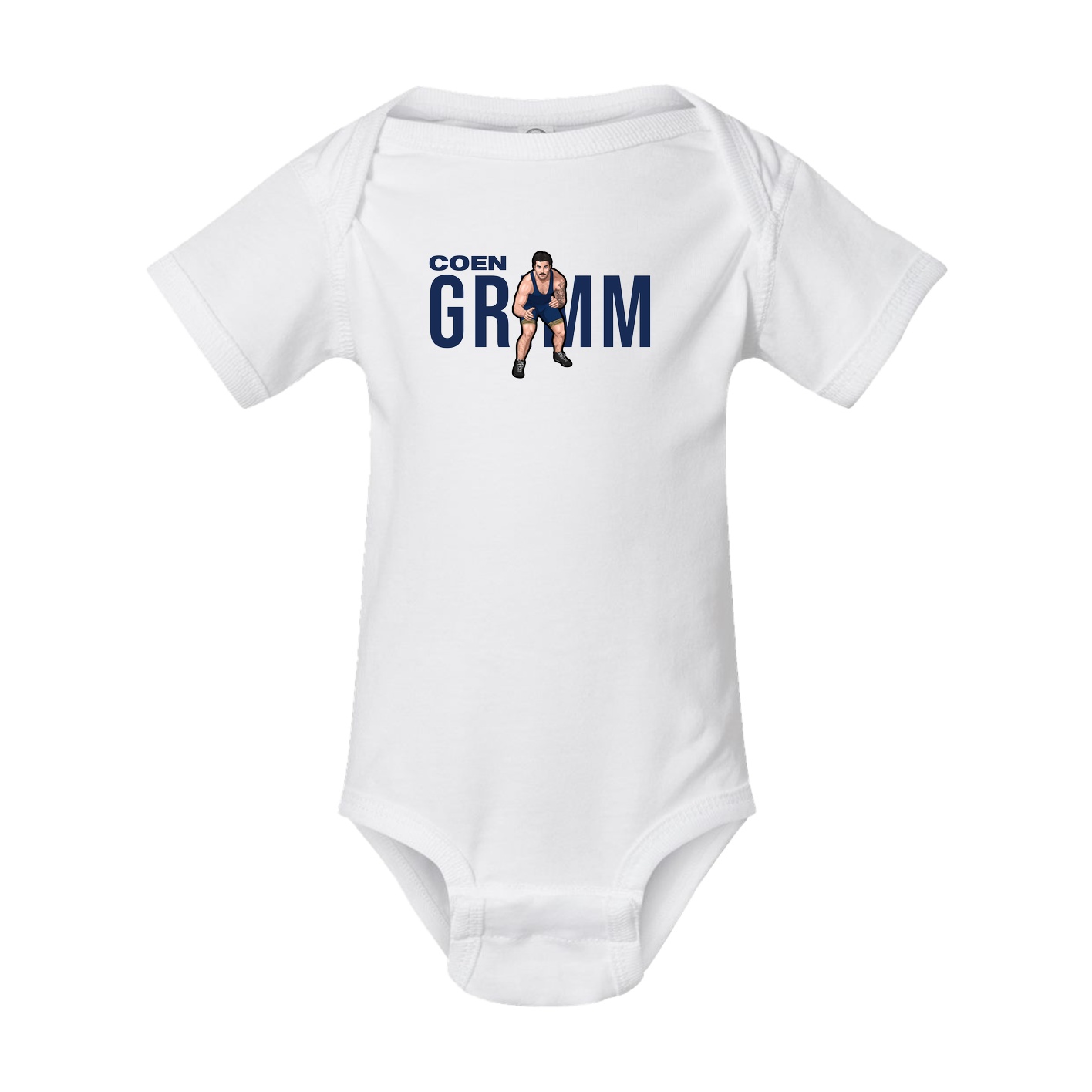 Baby Onesie — Player Name in White