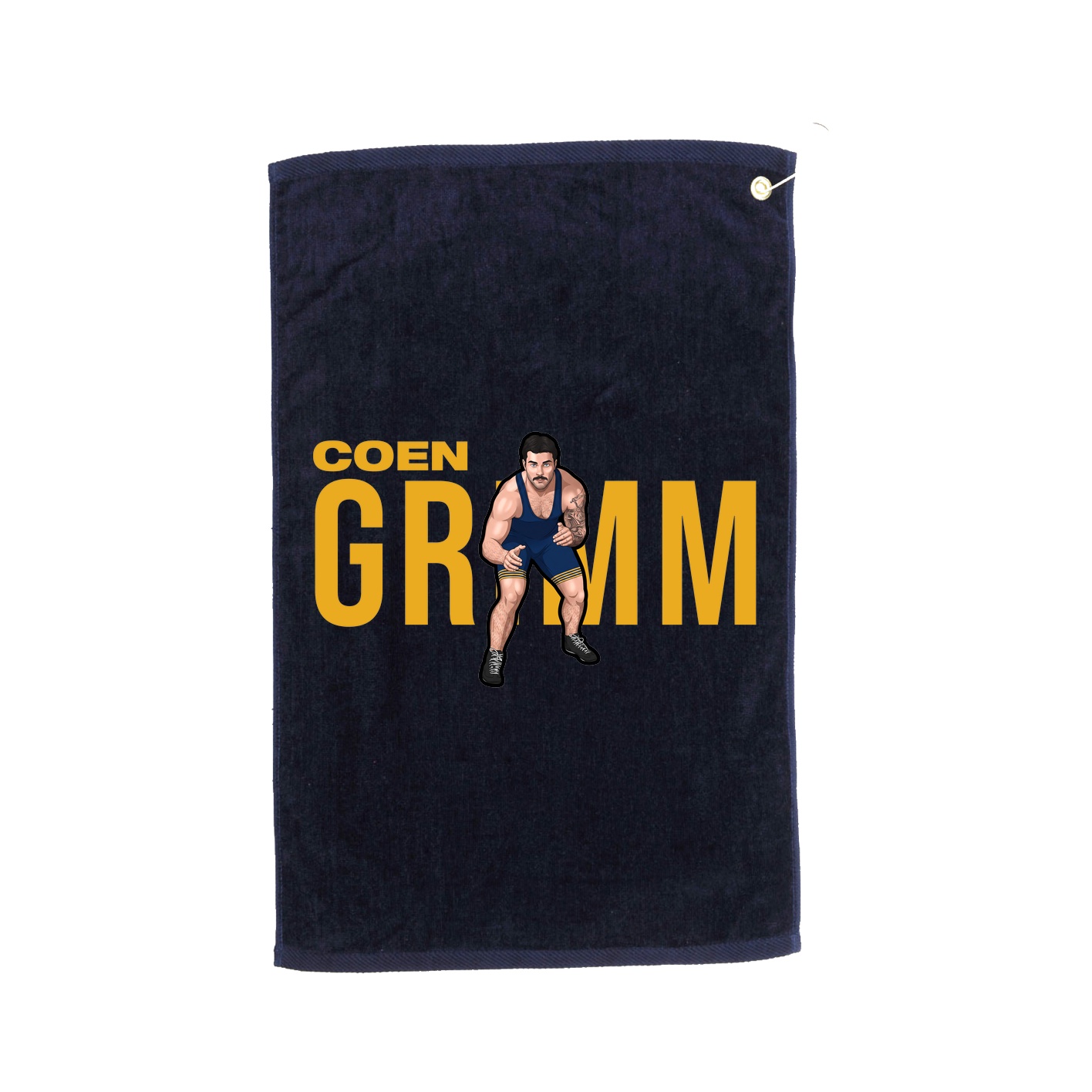 Golf Towel — Player Name in Navy
