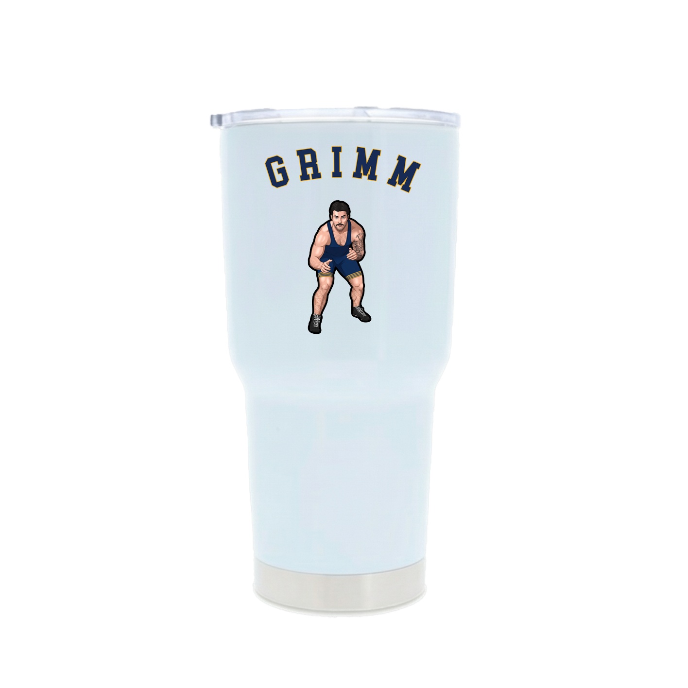 30oz Stainless Steel Tumbler — Shirsey Arch in White