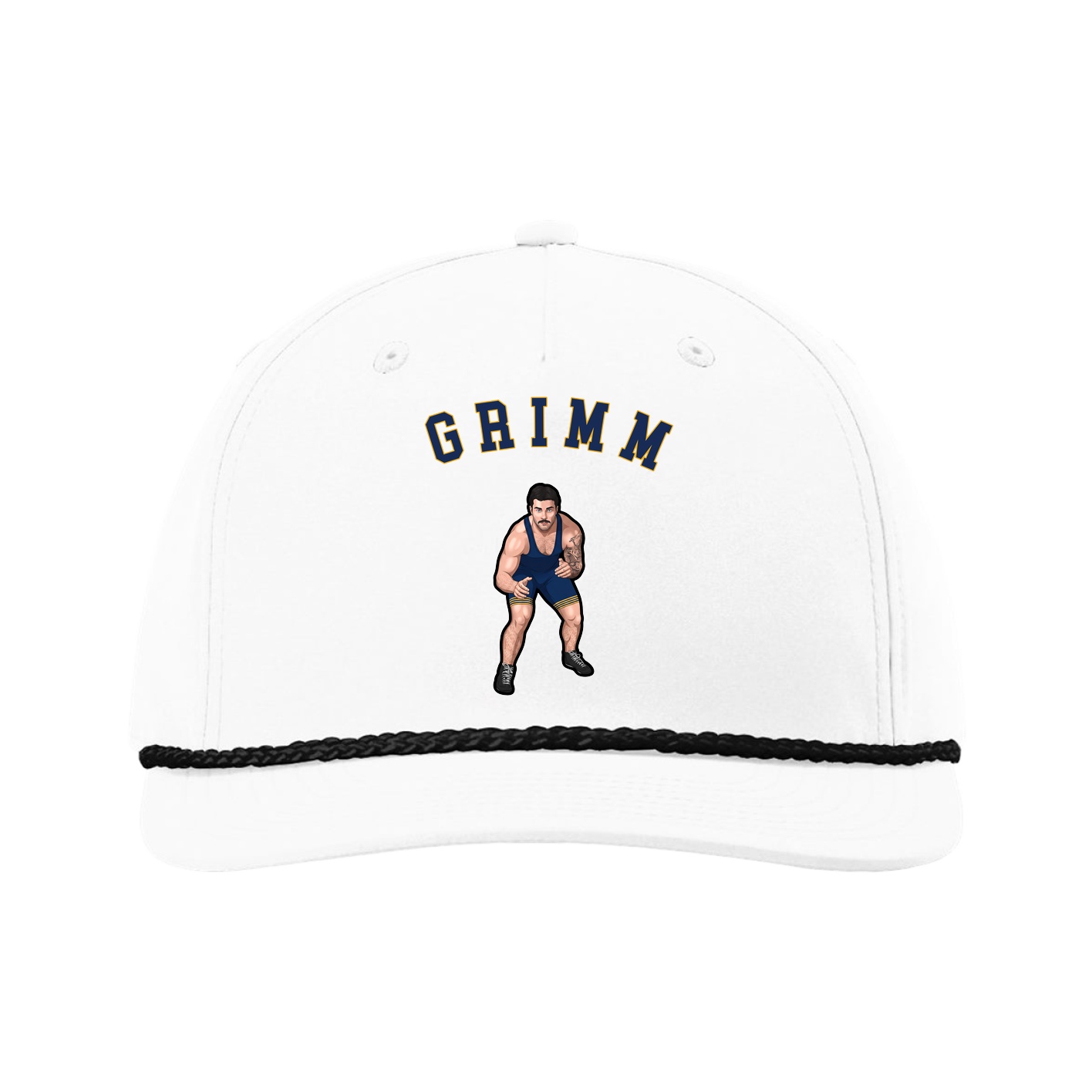 Five-Panel Classic Rope Cap — Shirsey Arch in White