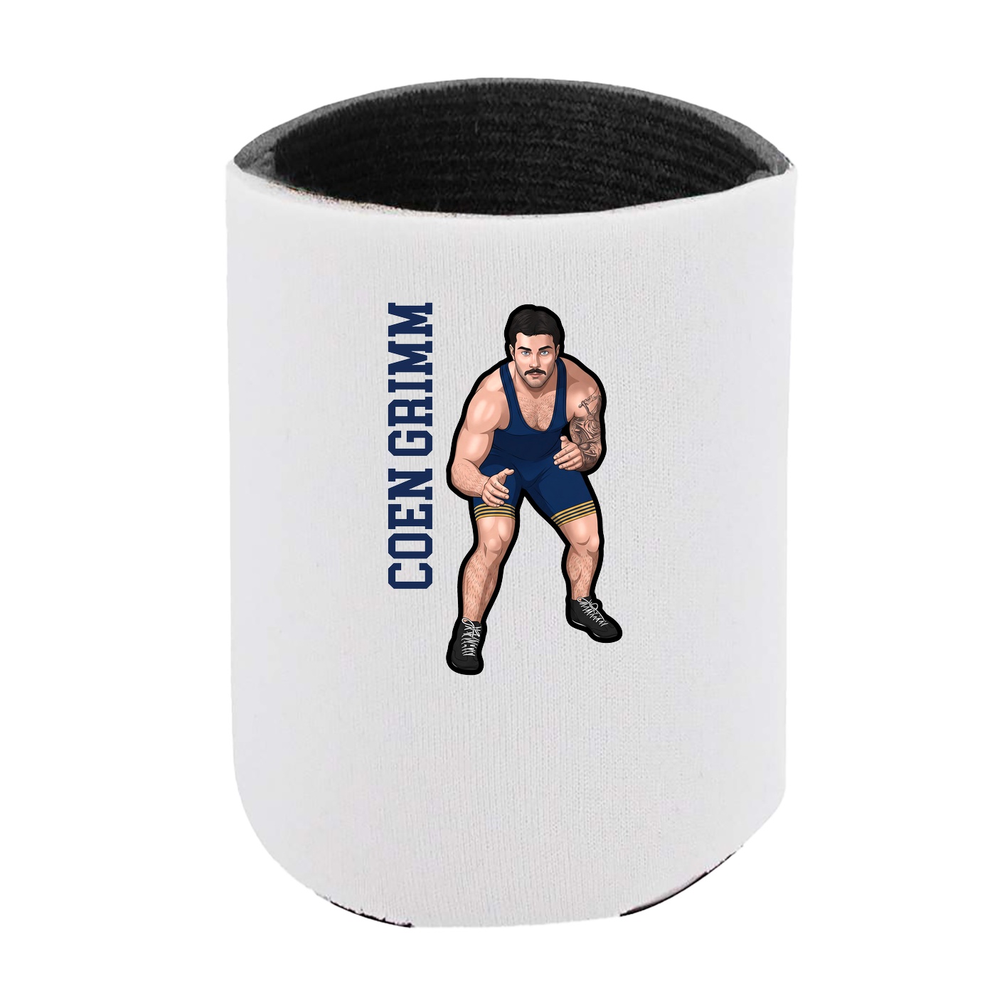 Can Holder — Name Vertical in White
