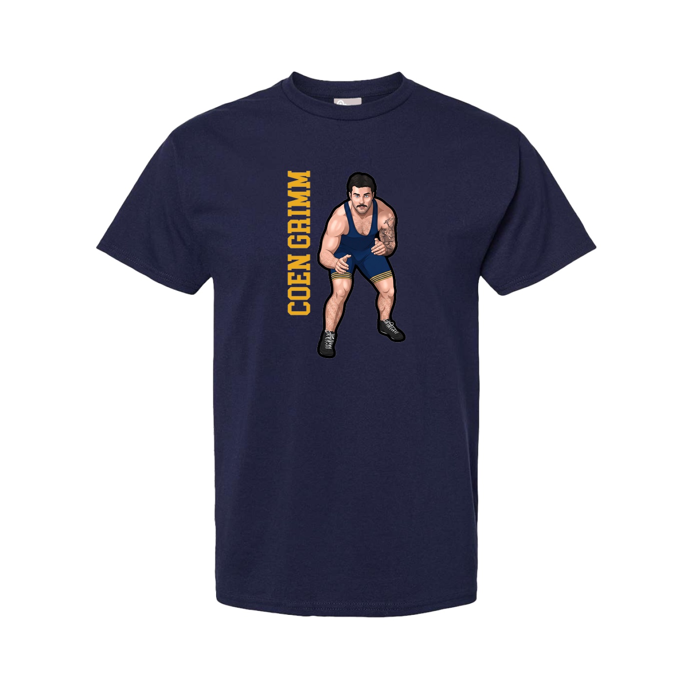 Youth Tee — Name Vertical in Navy
