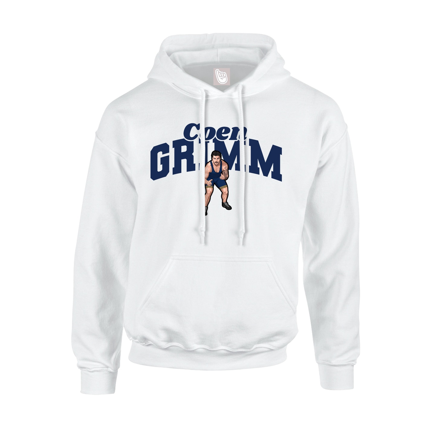 Youth Hoodie — Signature Arch in White