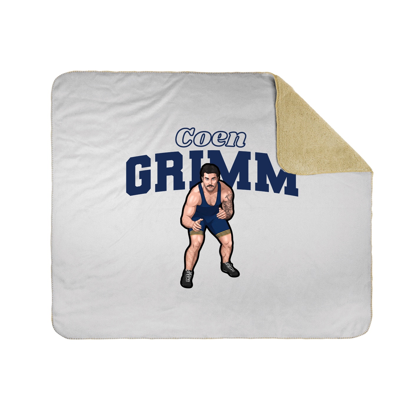Throw Blanket — Name Arch in White
