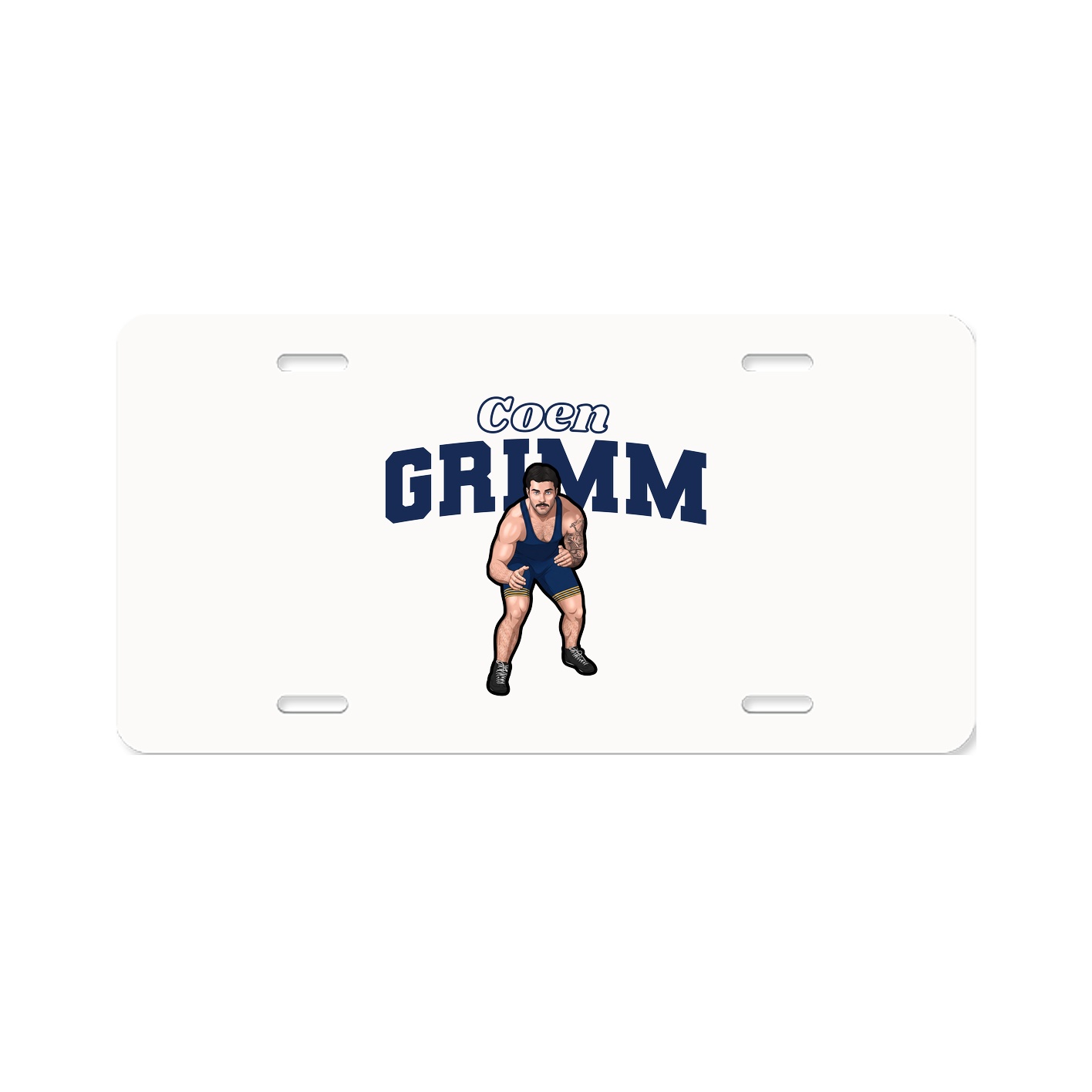 License Plate — Name Arch in Classic