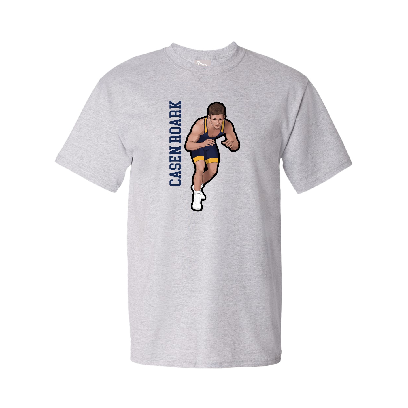 Youth Tee — Name Vertical in Grey