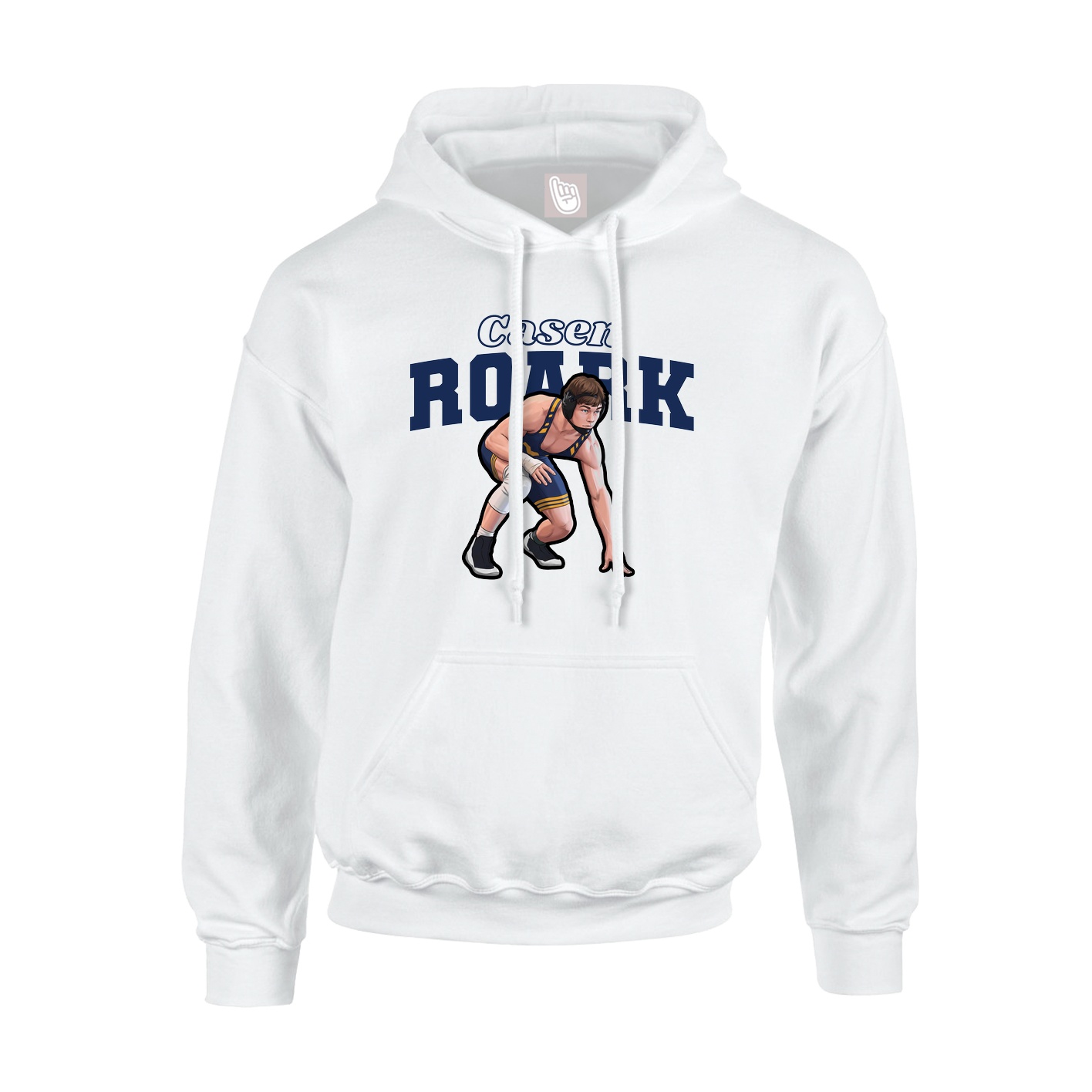 Hoodie — Name Arch in White