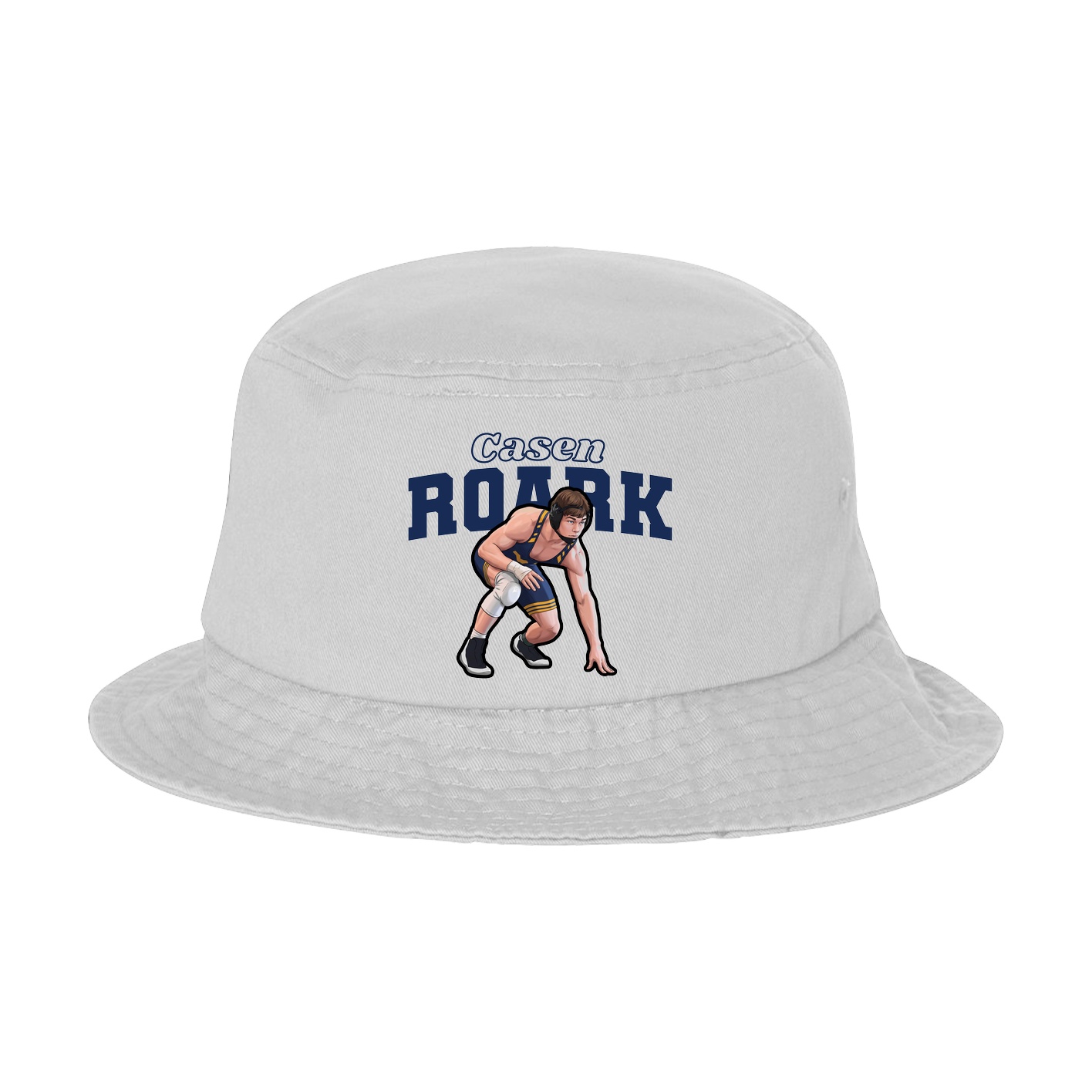 Bucket Cap — Name Arch in White