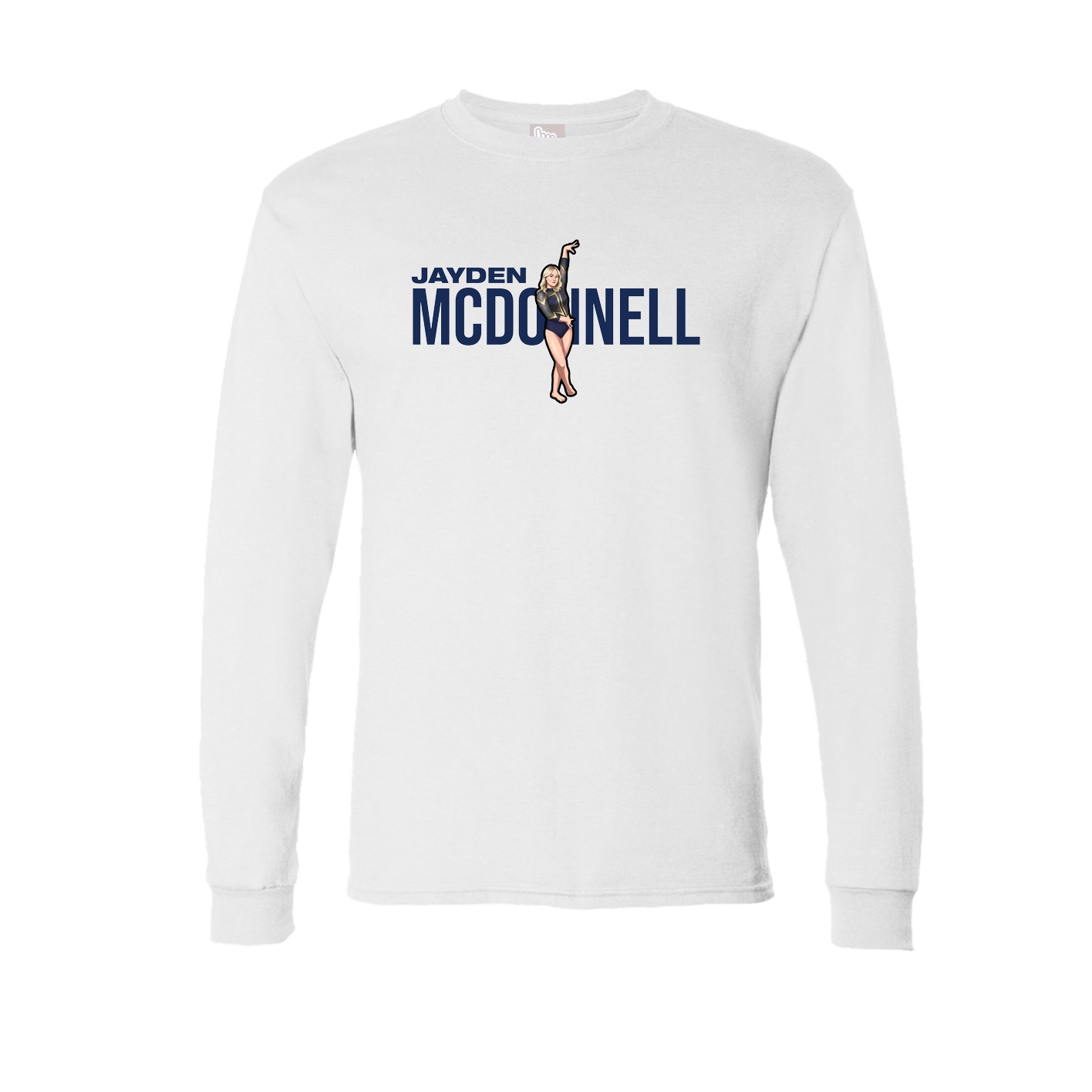 Long Sleeve Tee — Player Name in White