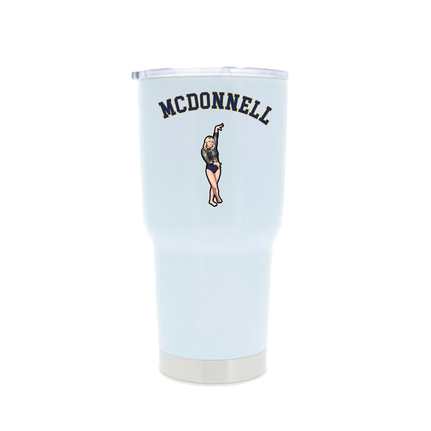30oz Stainless Steel Tumbler — Shirsey Arch in White