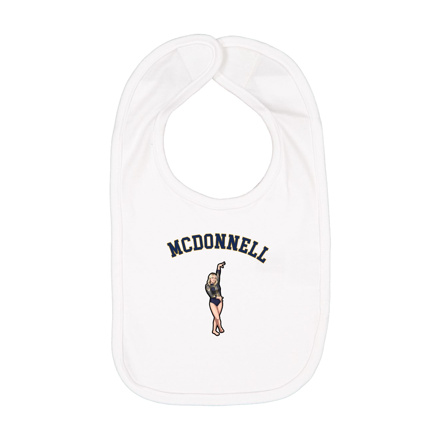Infant Bib — Shirsey Arch in White