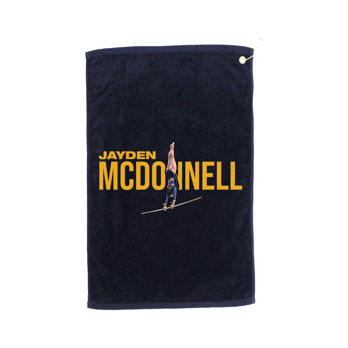 Golf Towel — Player Name in Navy