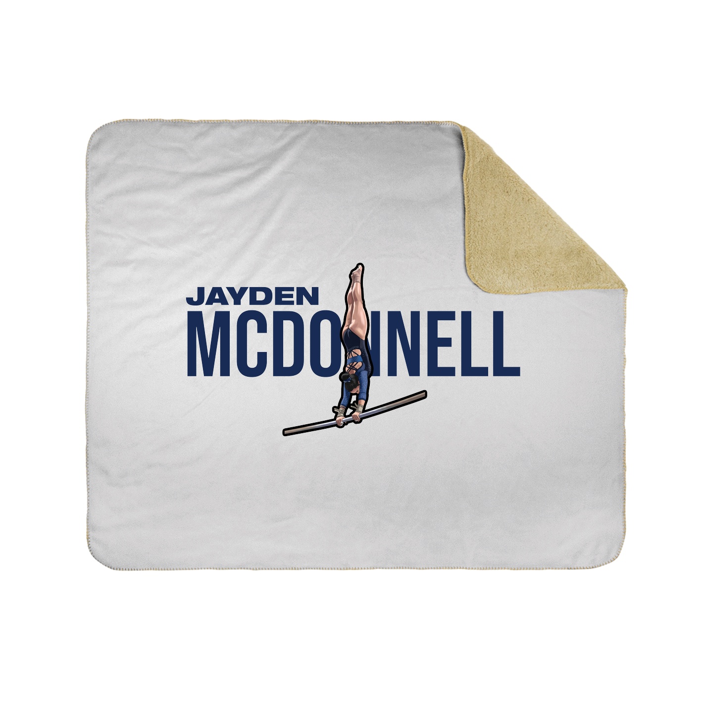 Throw Blanket — Player Name in White