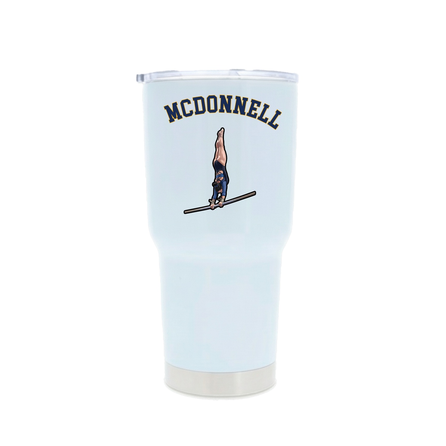 30oz Stainless Steel Tumbler — Shirsey Arch in White