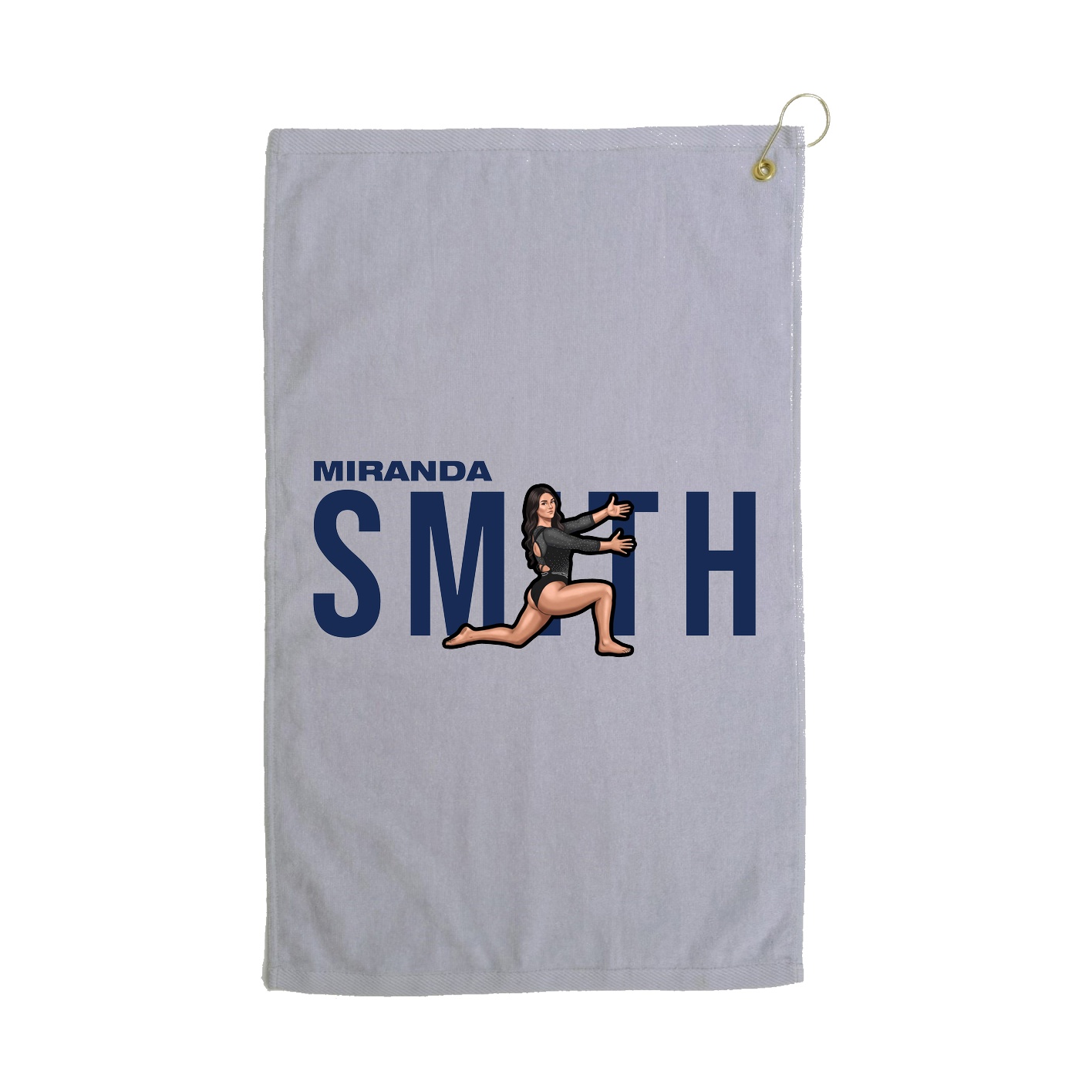 Golf Towel — Player Name in Grey