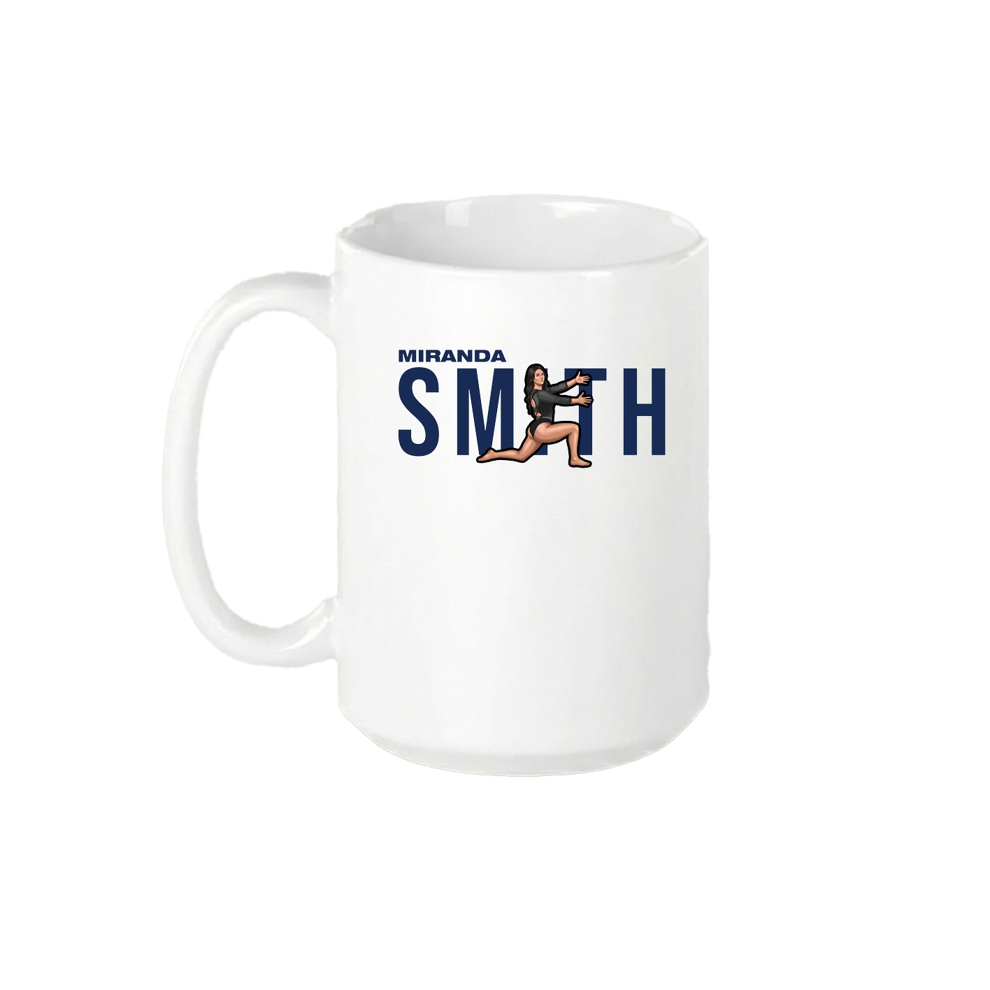 15oz Coffee Mug — Player Name in White