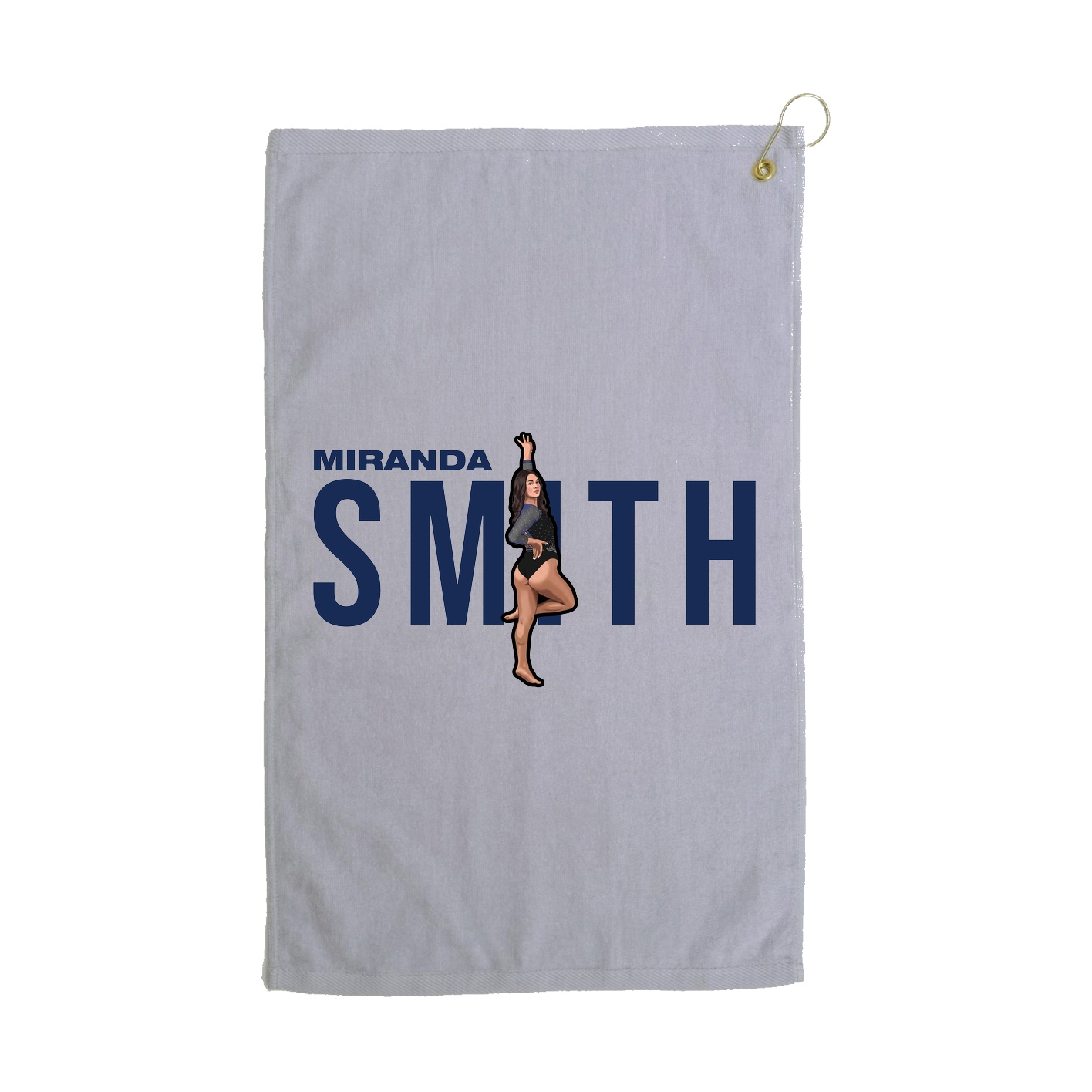 Golf Towel — Player Name in Grey