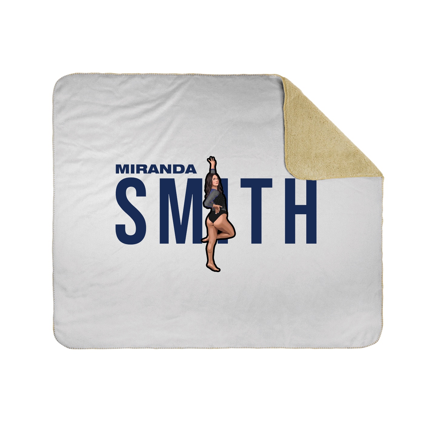Throw Blanket — Player Name in White