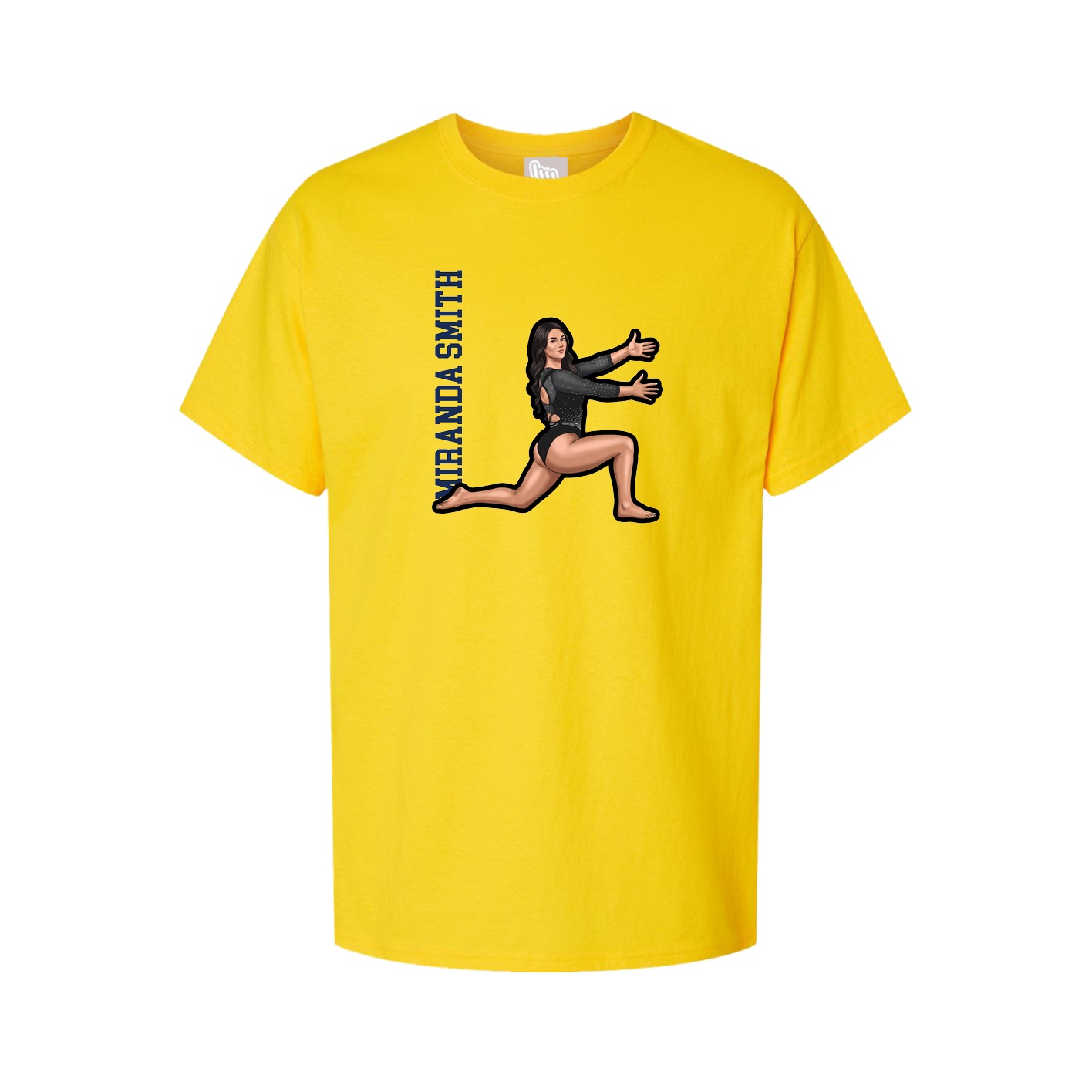 Youth Tee — Name Vertical in Gold