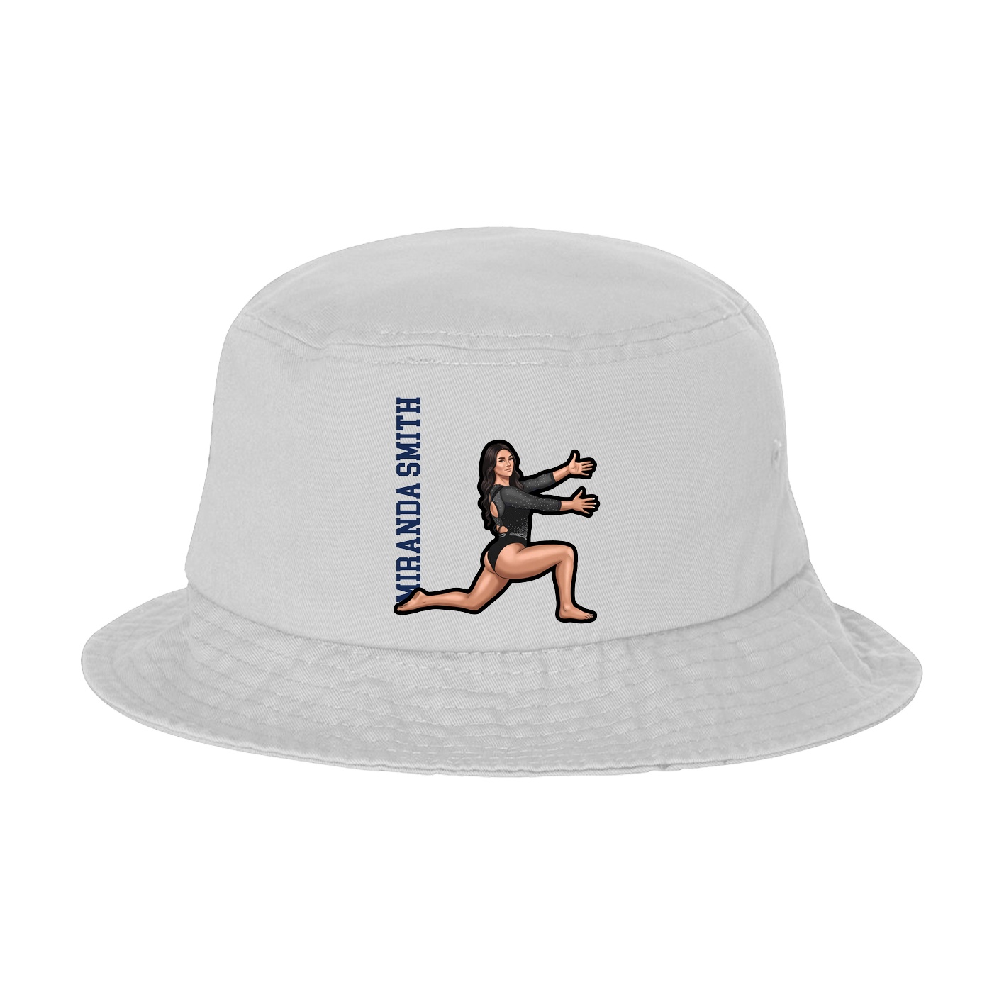 Bucket Cap — Name Vertical in White