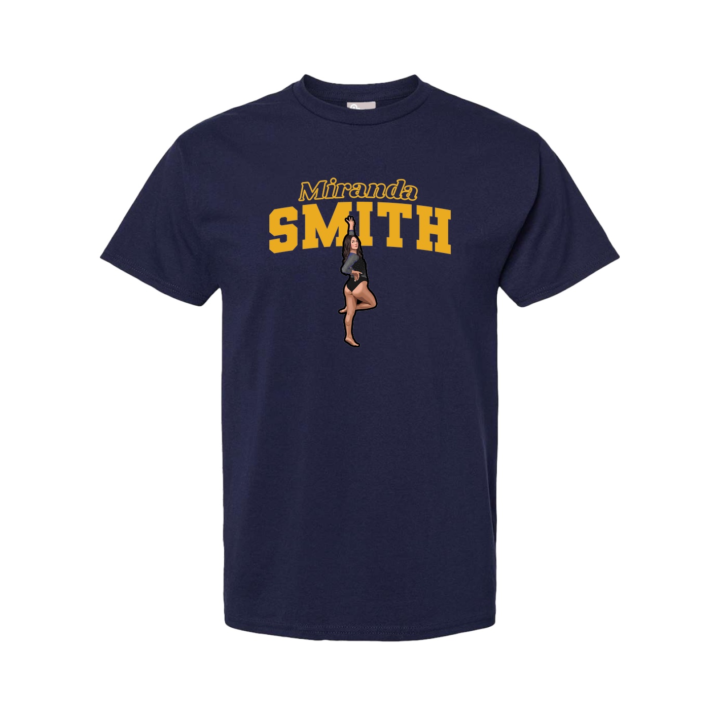 Youth Tee — Name Arch in Navy