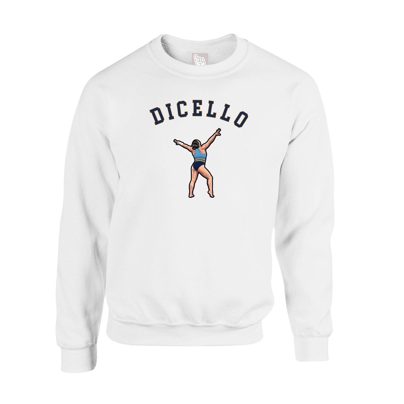 Fleece Crew — Shirsey Arch in White