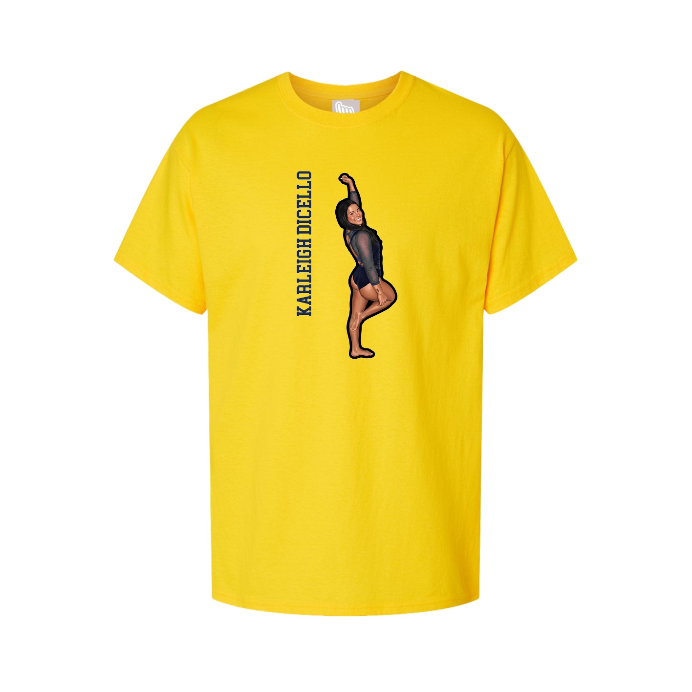 Tee — Name Vertical in Gold
