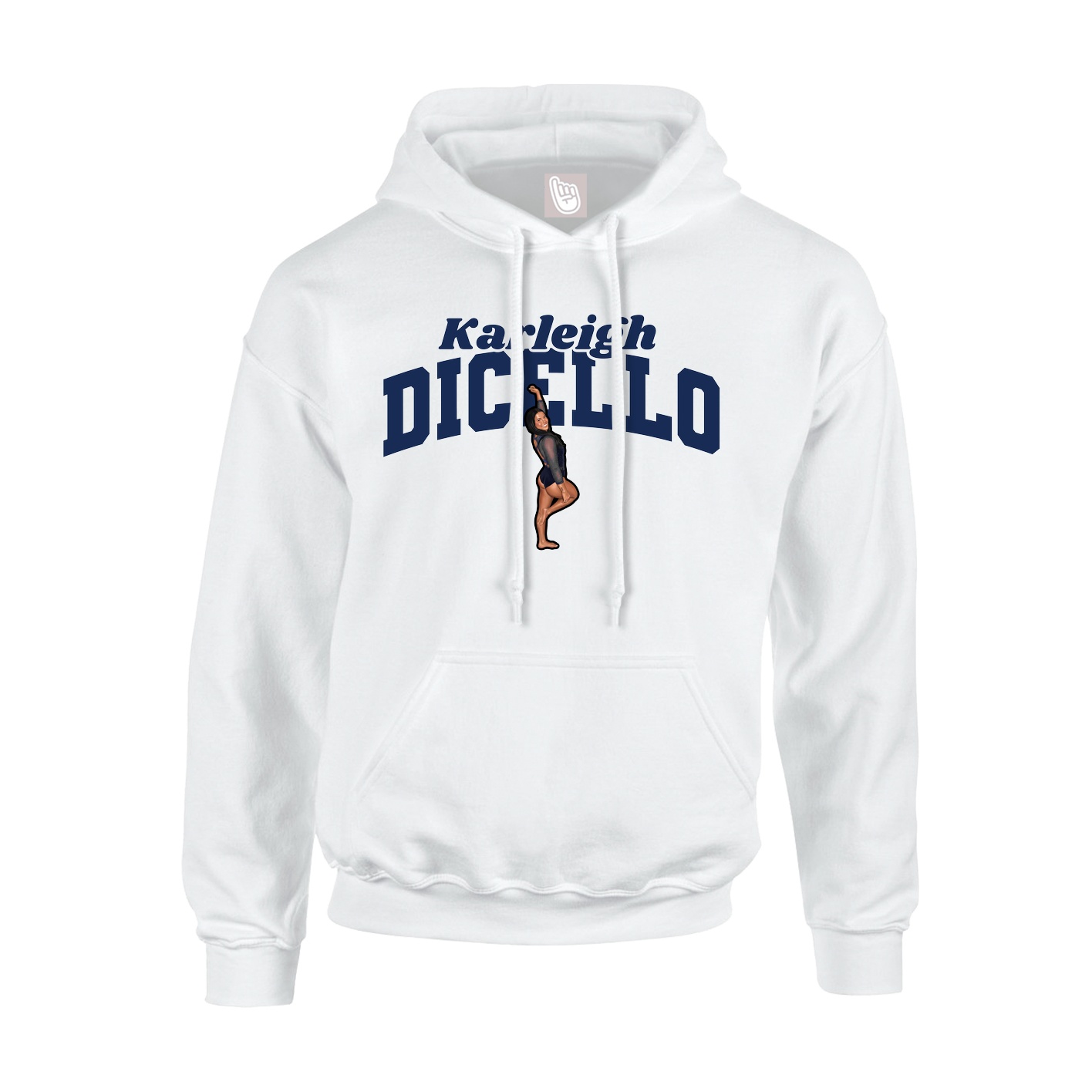 Youth Hoodie — Signature Arch in White