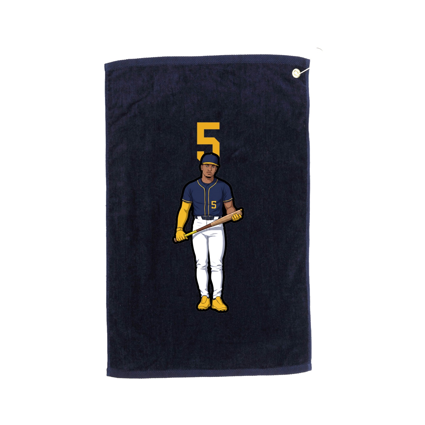 Golf Towel — Number Top in Navy
