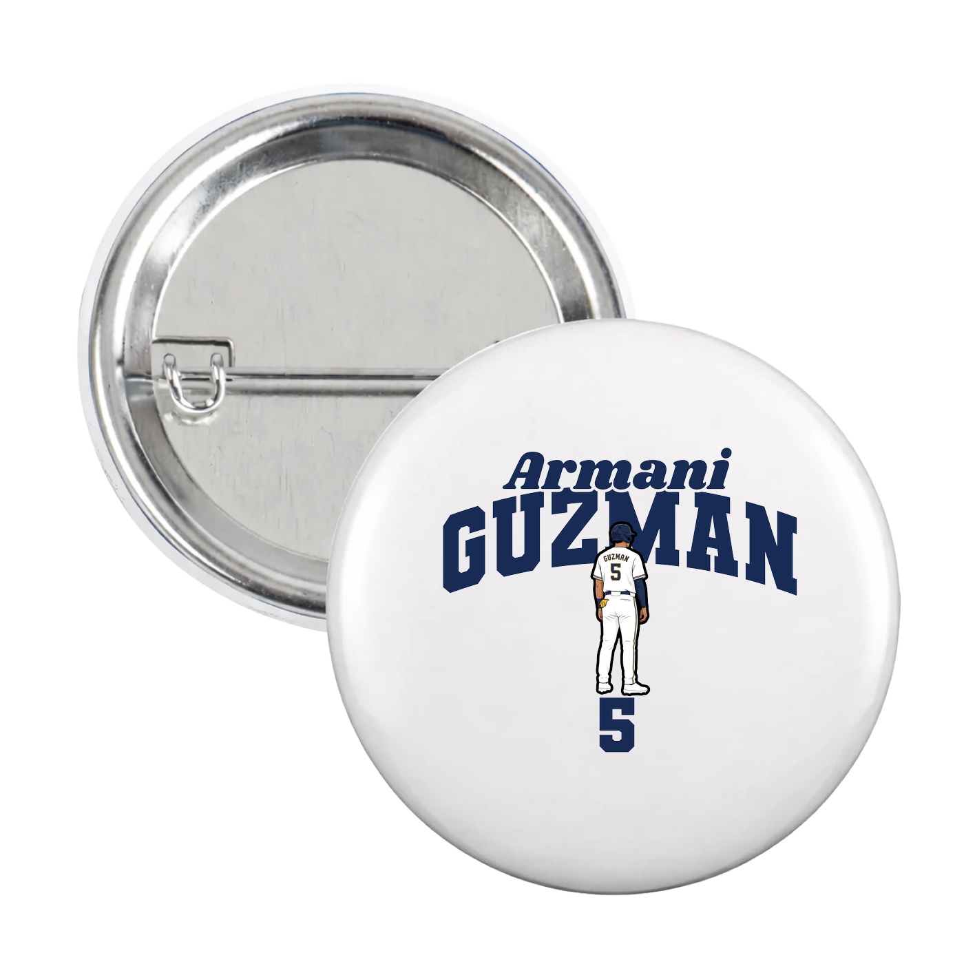 Game Day Button — Signature Arch in White