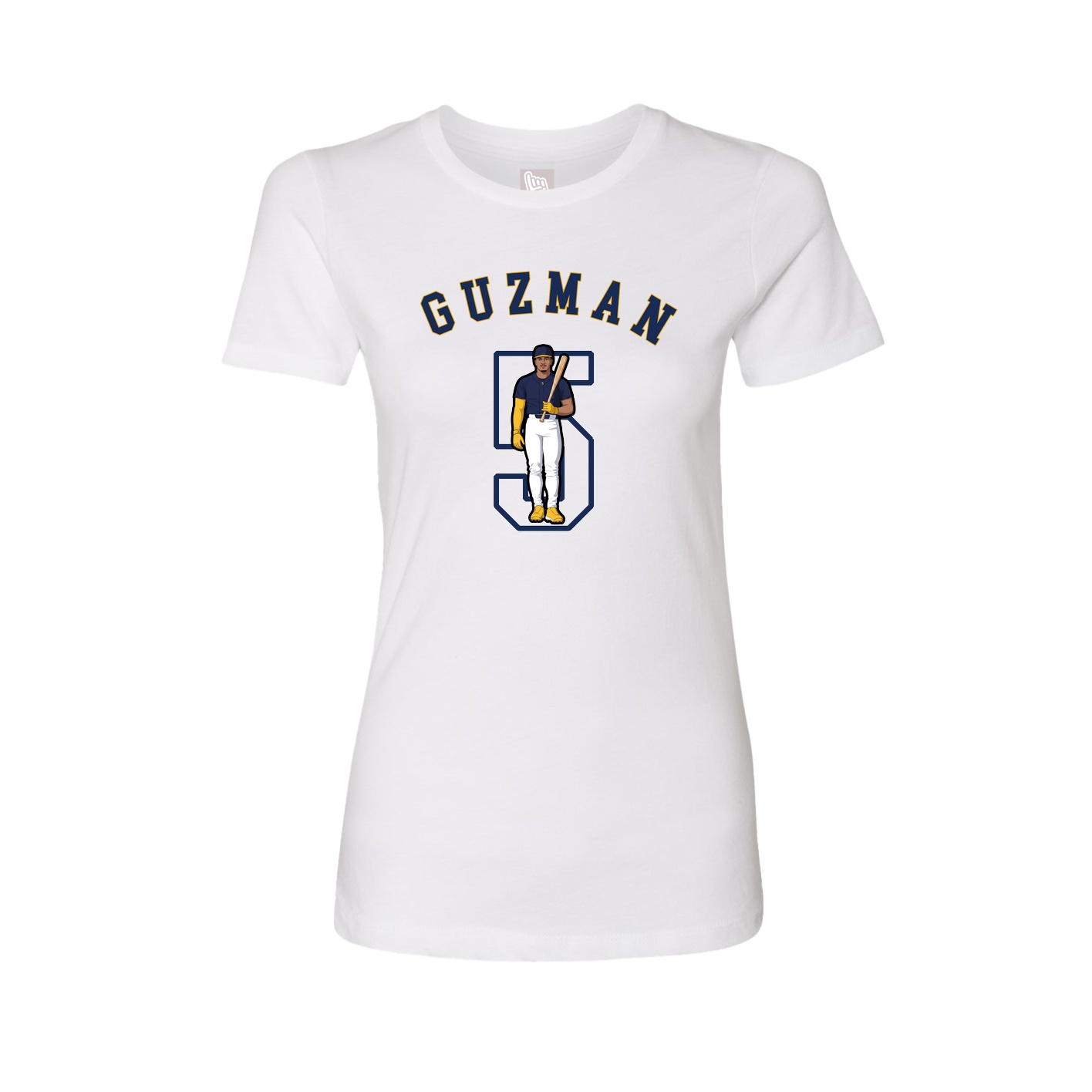 Fitted Women's Tee — Shirsey Arch in White