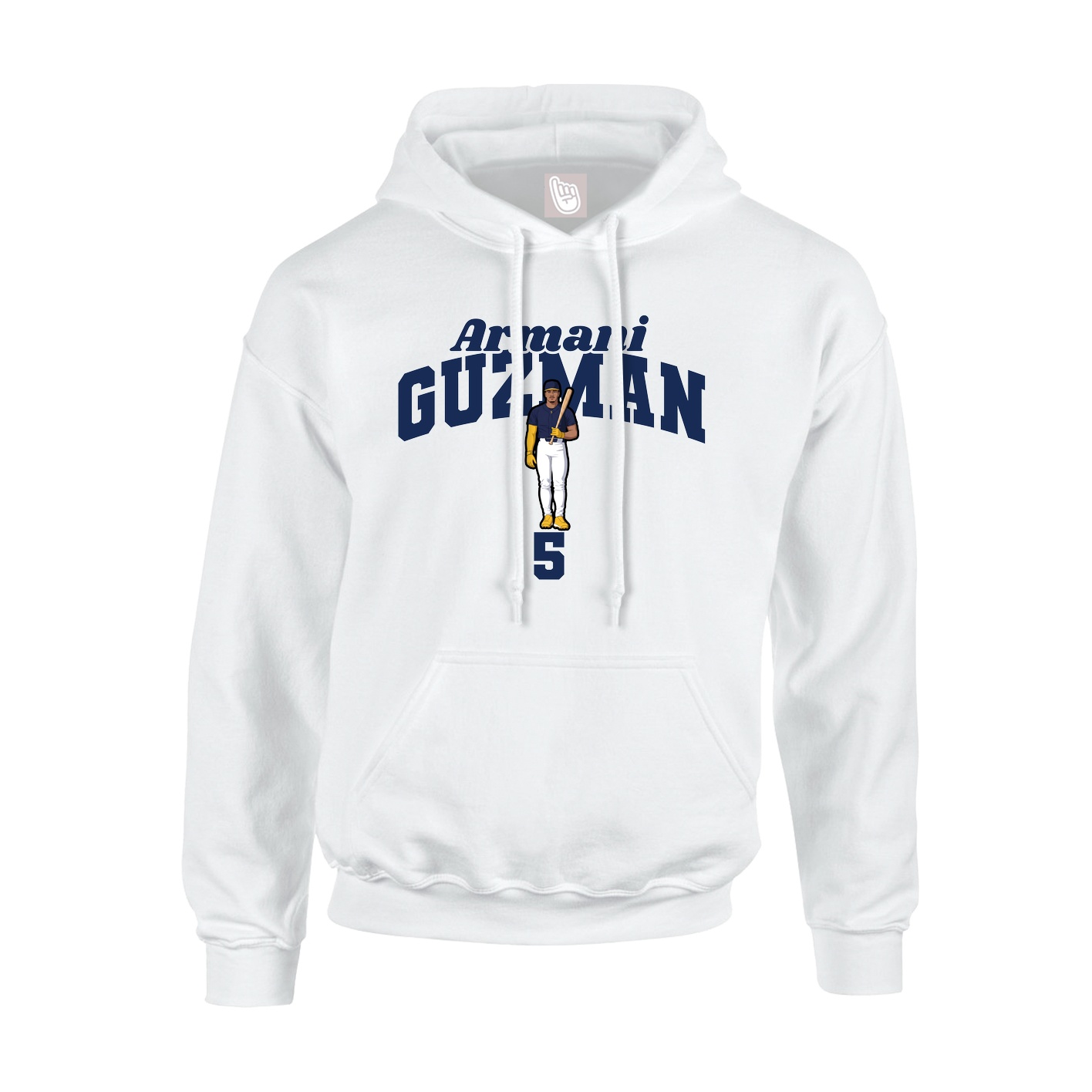 Hoodie — Signature Arch in White
