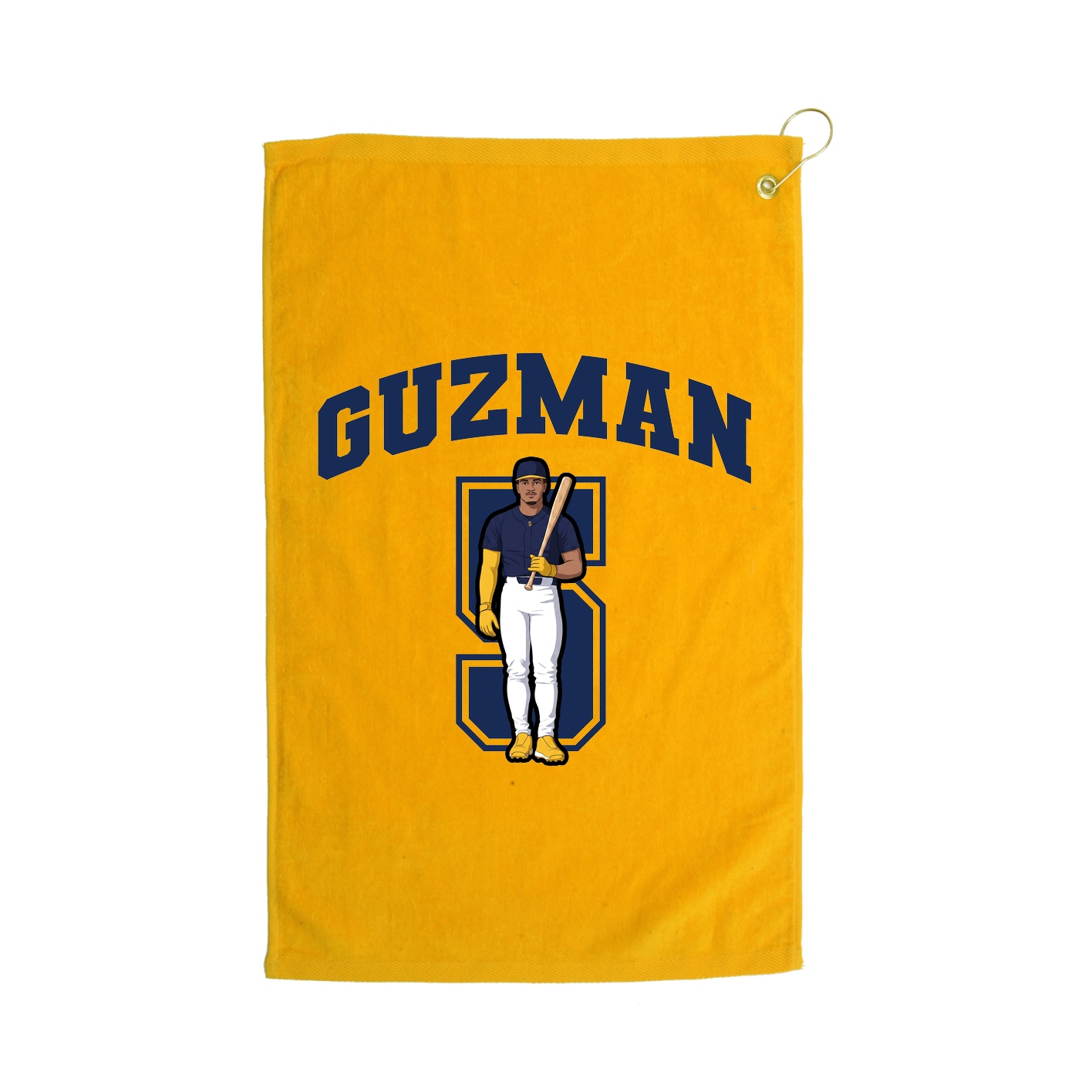 Golf Towel — Number in Gold