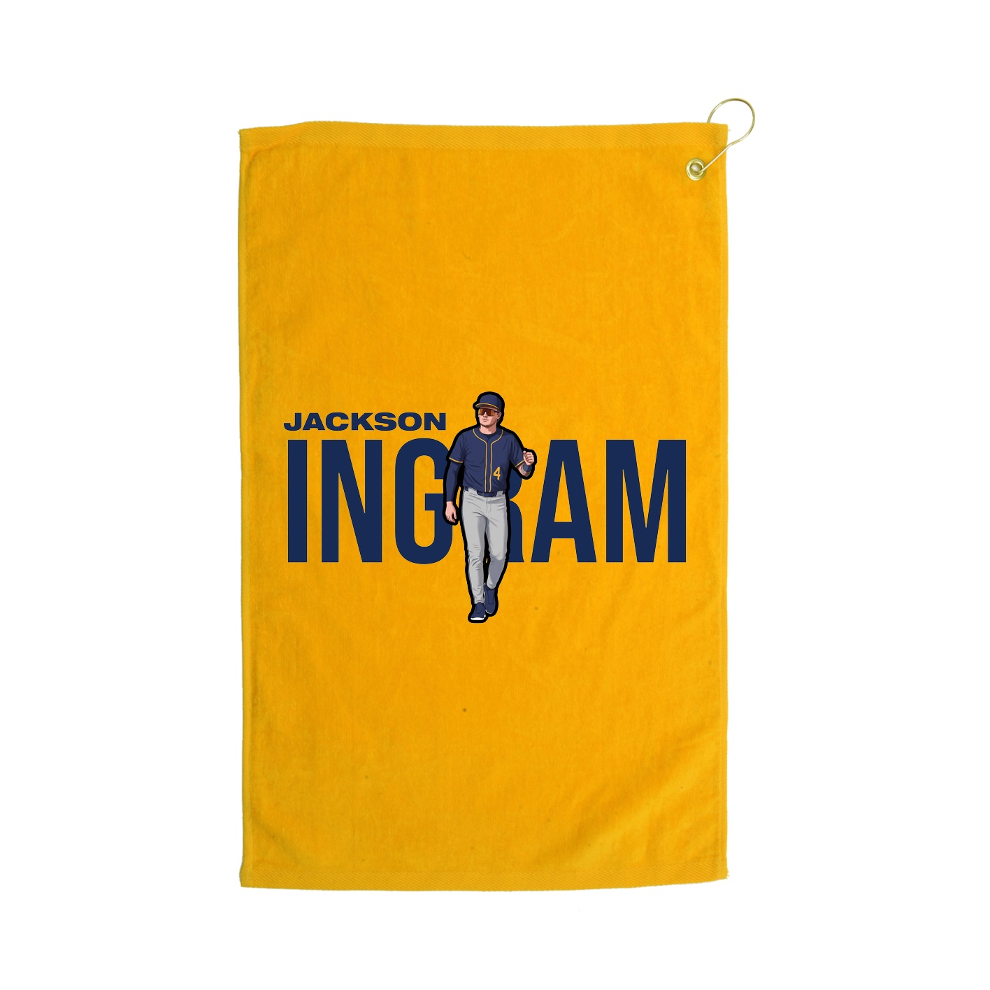 Golf Towel — Player Name in Gold