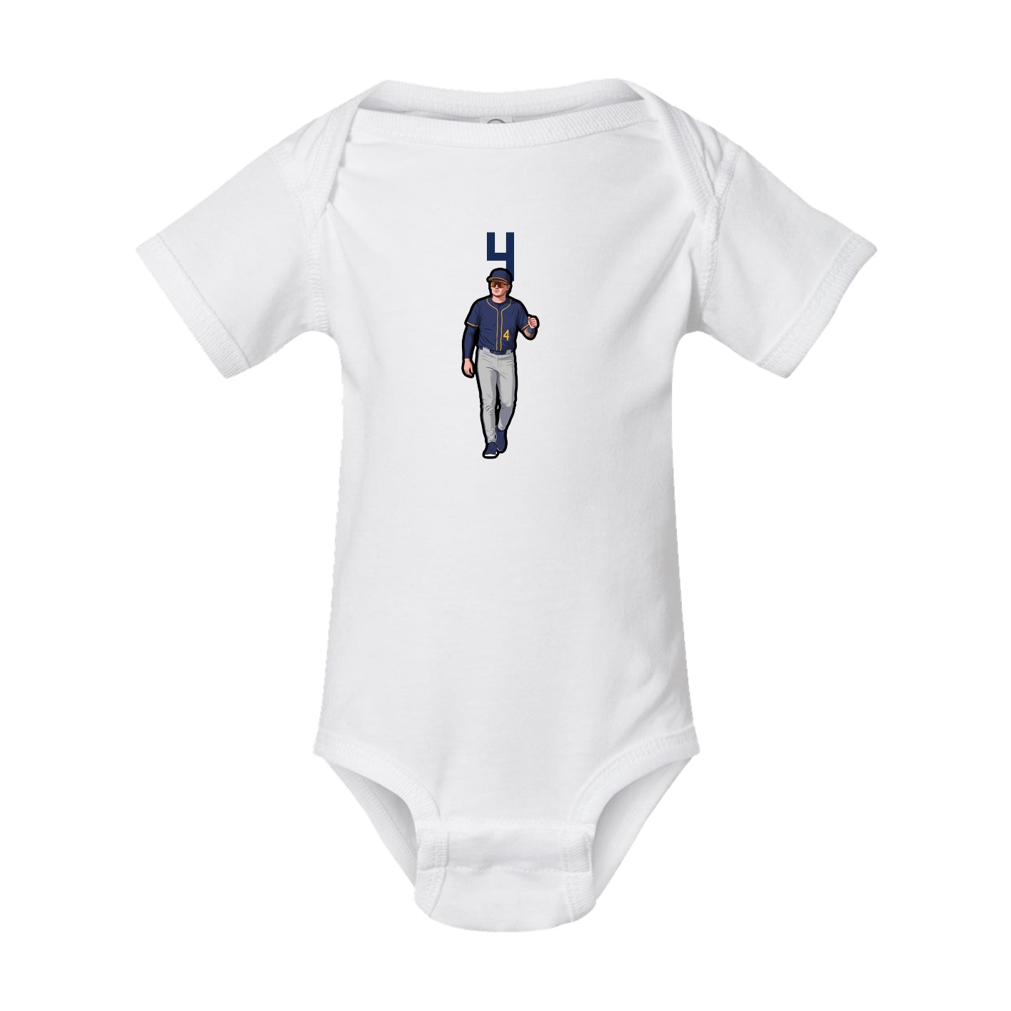 Baby Onesie — Number Top in White