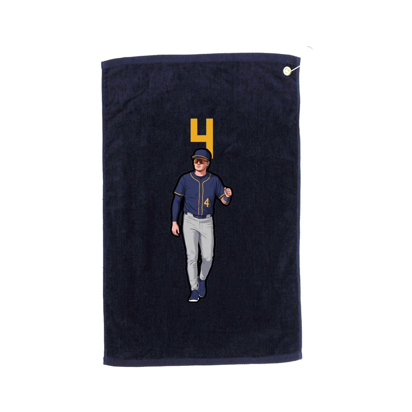 Golf Towel — Number Top in Navy