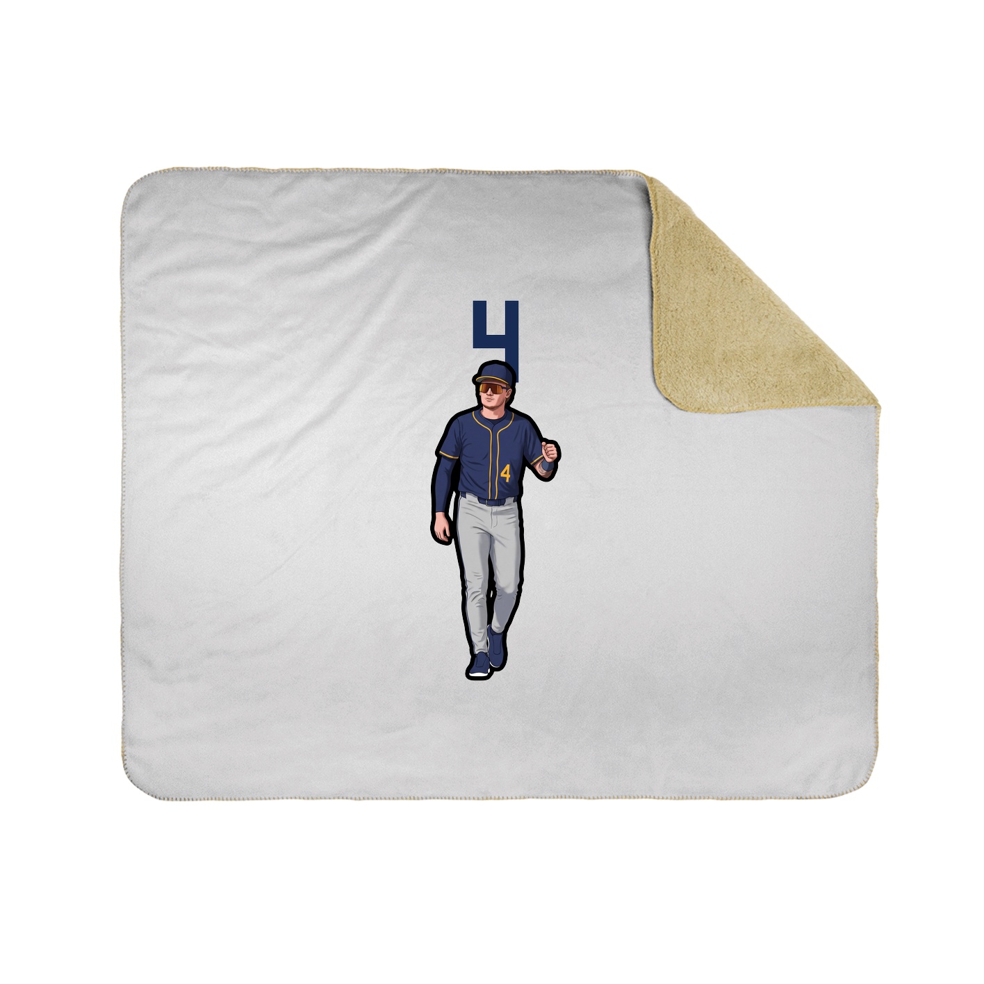 Throw Blanket — Number Top in White