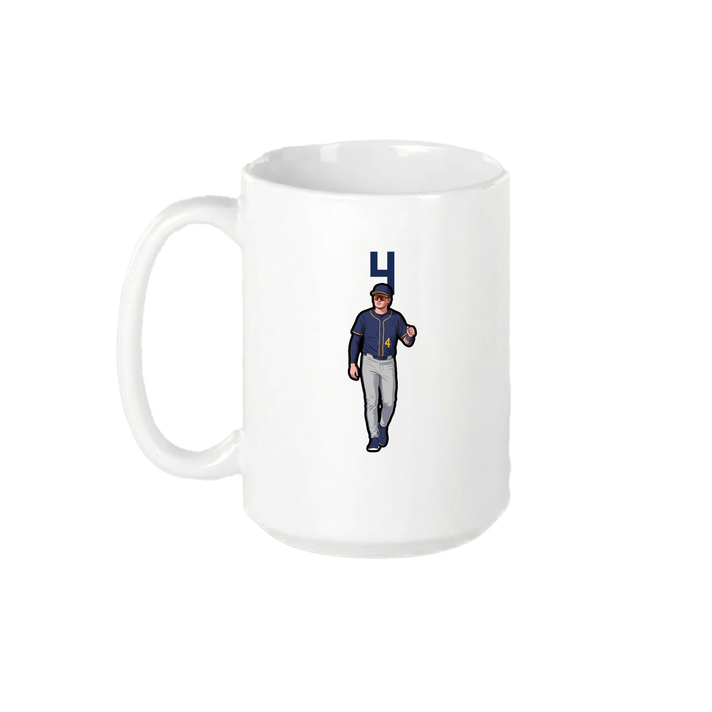 15oz Coffee Mug — Number Top in White