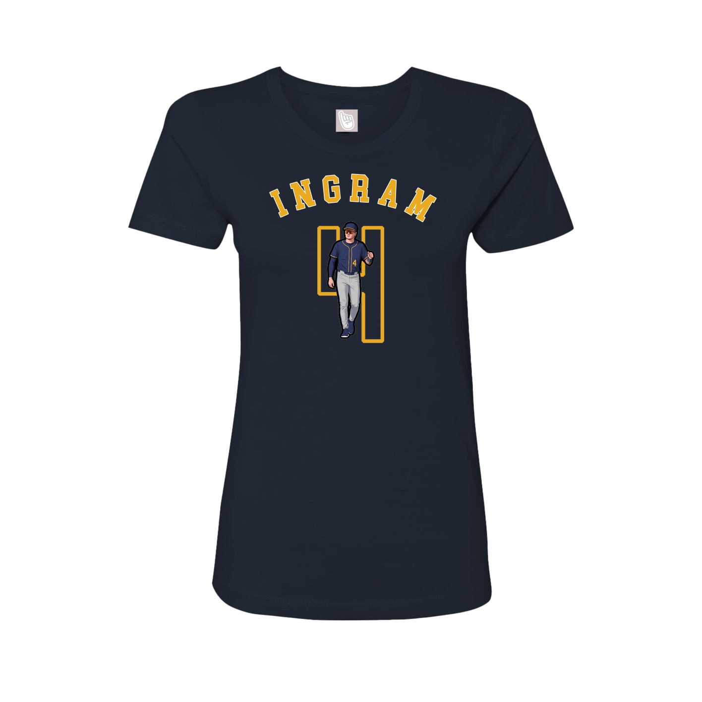 Fitted Women's Tee — Shirsey Arch in Navy